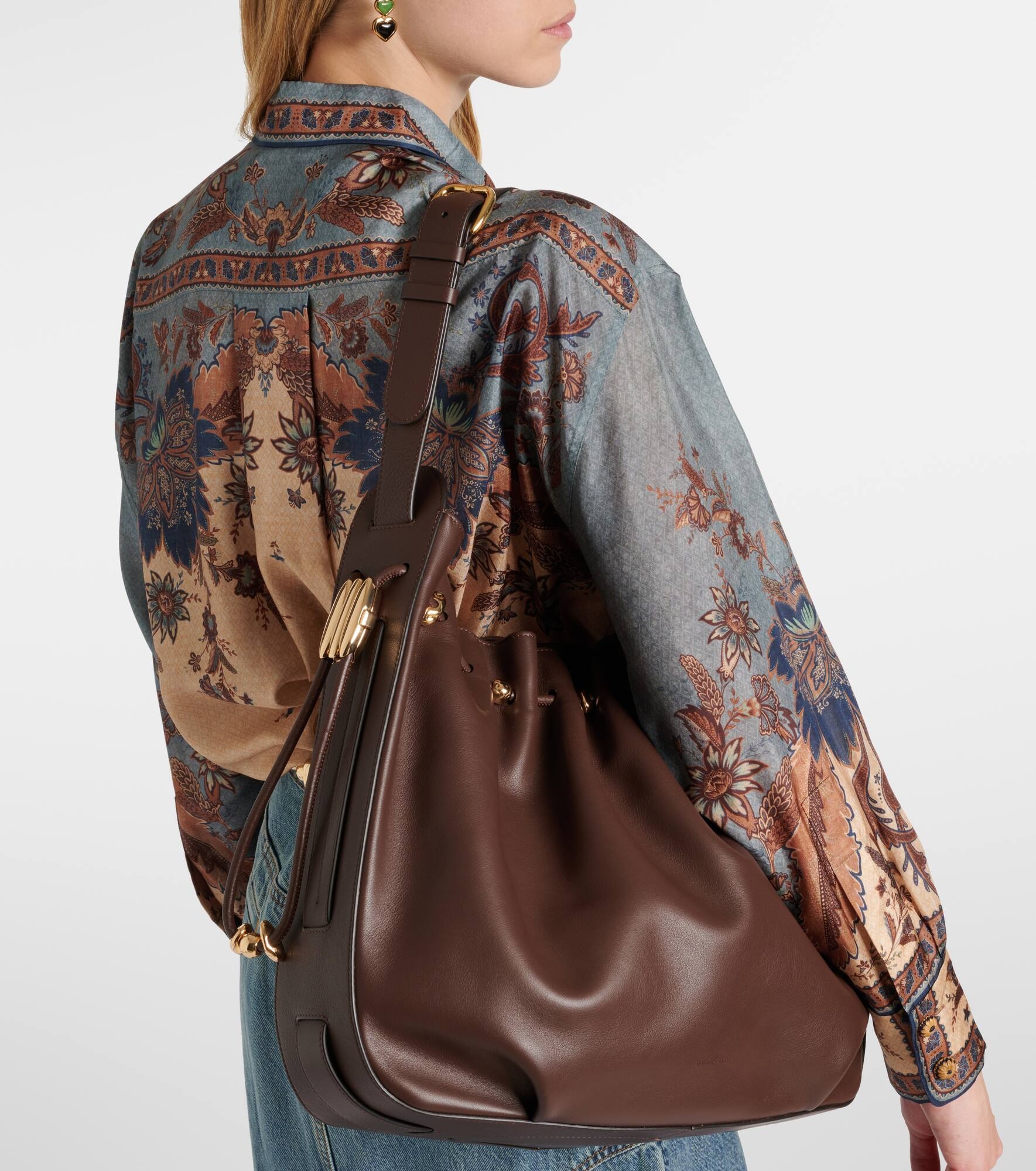 Halcyon Large leather bucket bag - 2