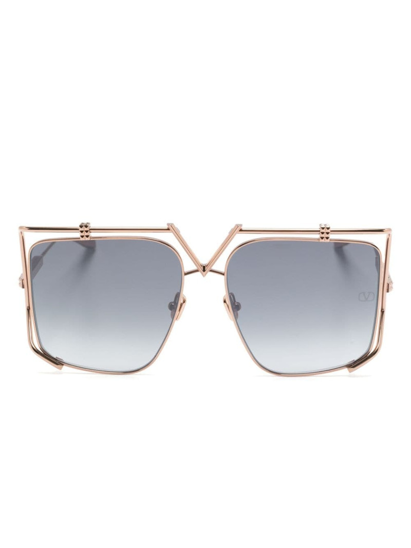 V oversize-frame sunglasses - 1