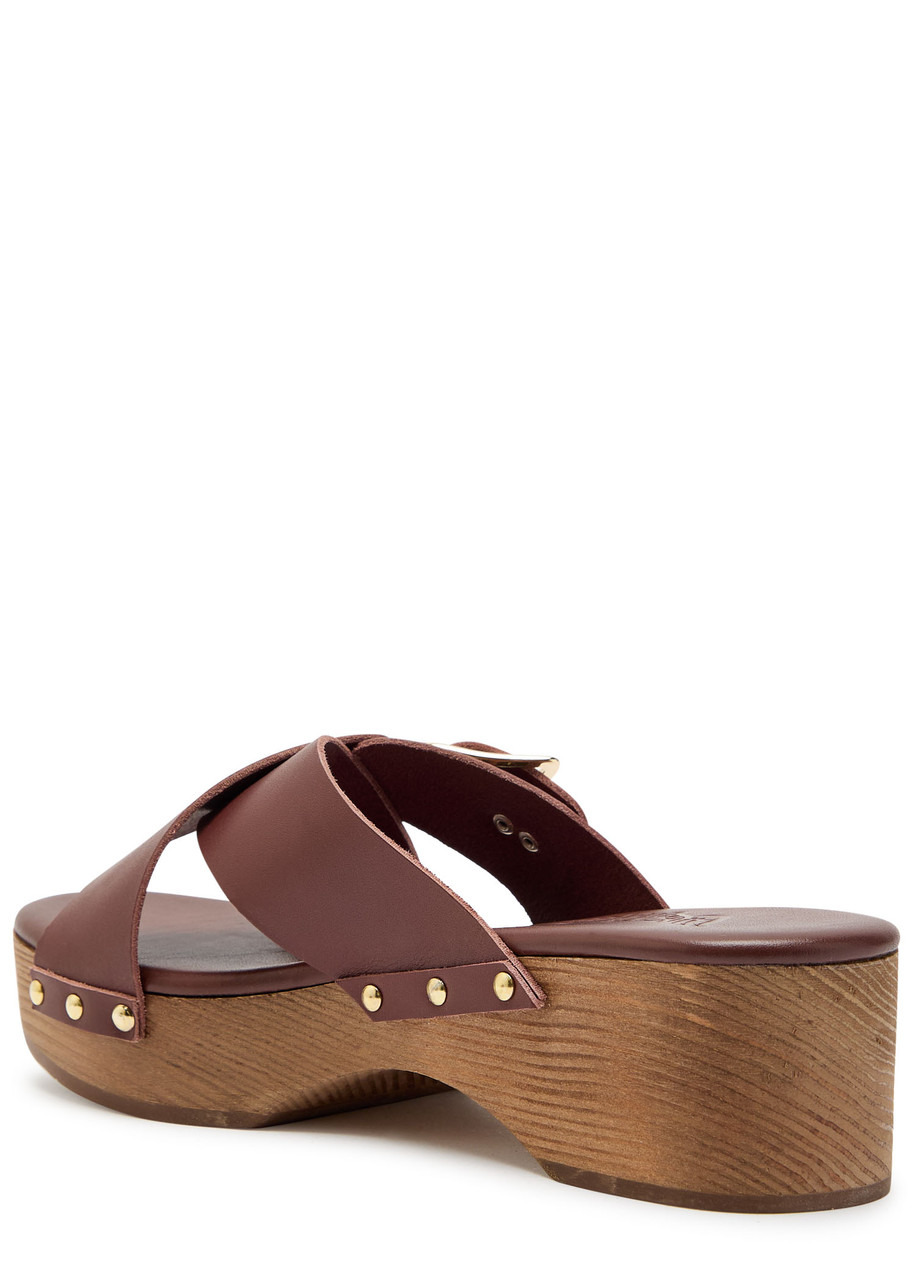 Ancient Greek Sandals Marilisa Cross-over Leather Clogs - 2