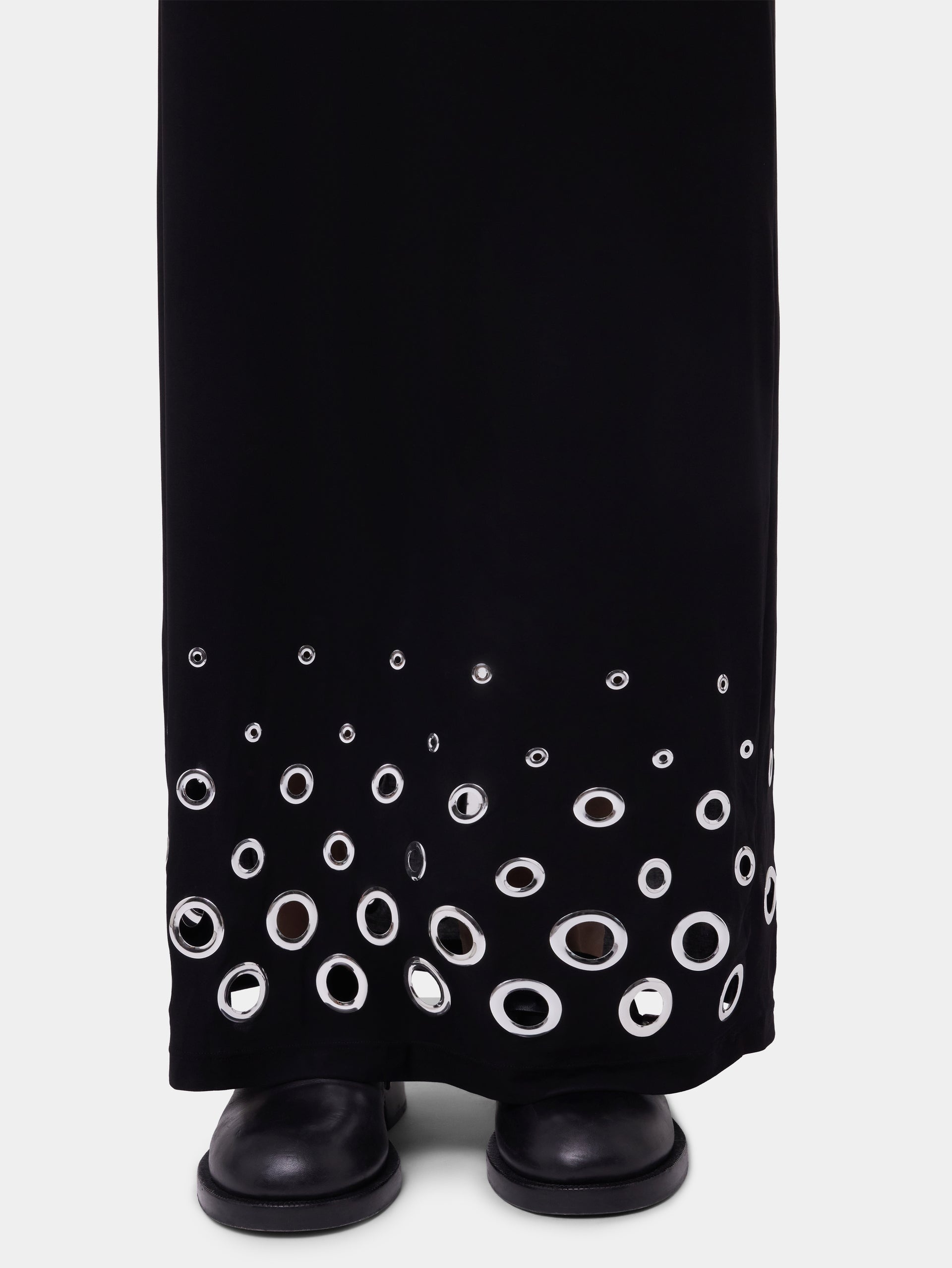 BLACK LONG SKIRT IN JERSEY SECOND-SKIN - 5