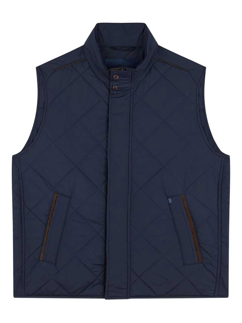 quilted zip-up gilet - 1