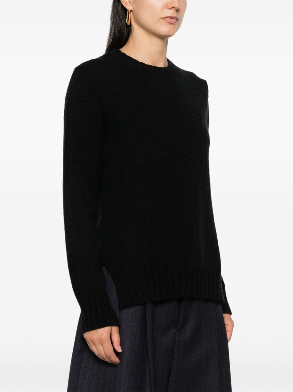 ribbed-trim sweater - 3