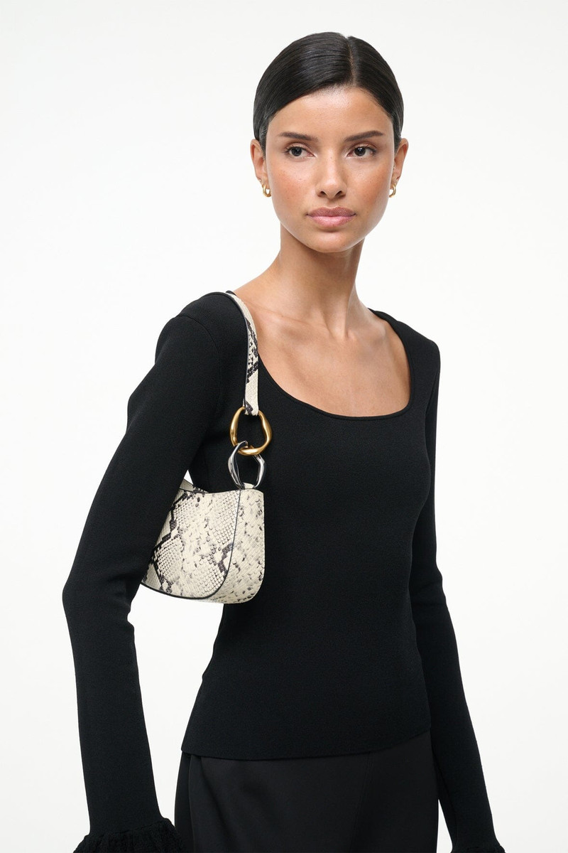 STAUD STAUD OLLIE BAG WHITE SNAKE outlook
