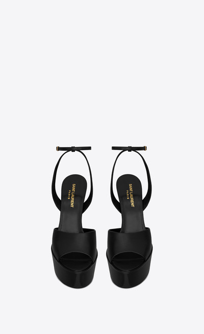 SAINT LAURENT jodie platform sandals in shiny leather outlook
