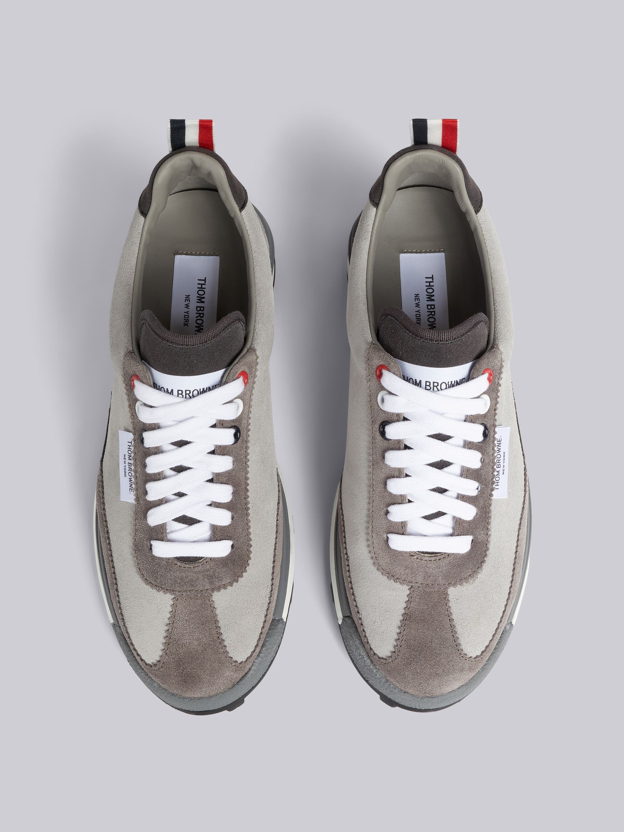 Light Grey Kid Suede Tech Runner - 4