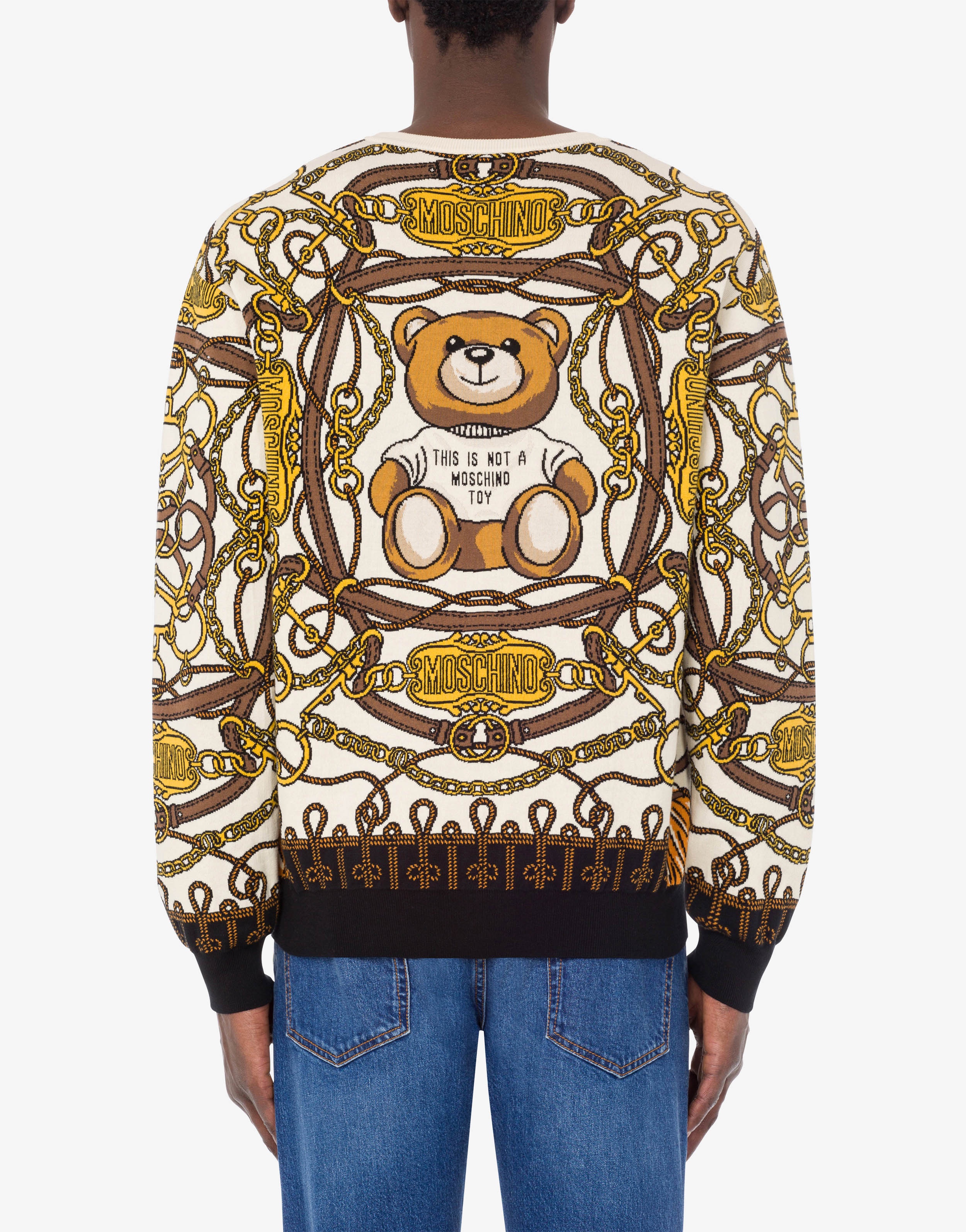 MILITARY TEDDY SCARF-INLAY JUMPER - 3