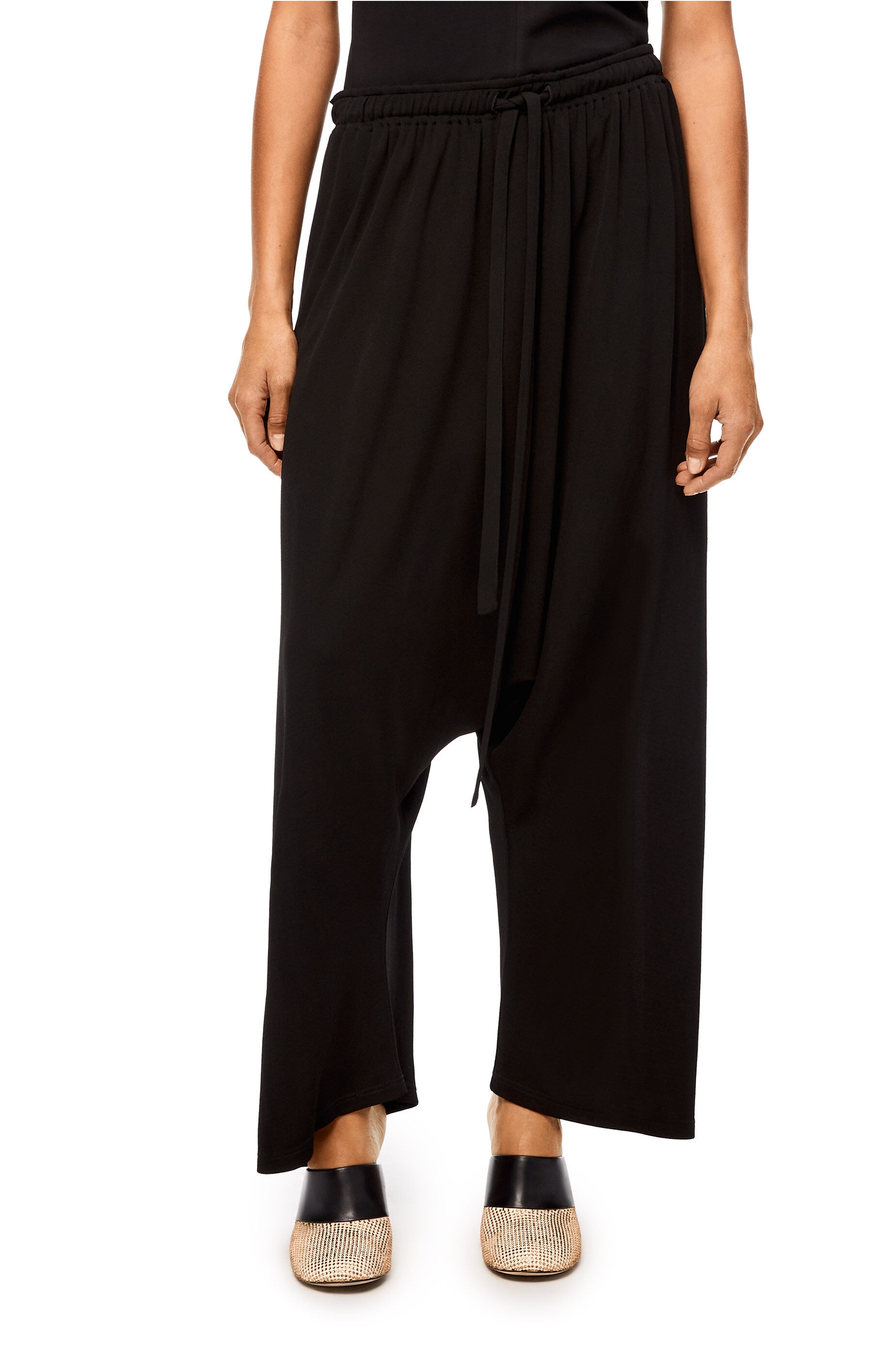 Balloon trousers in viscose crepe jersey - 4