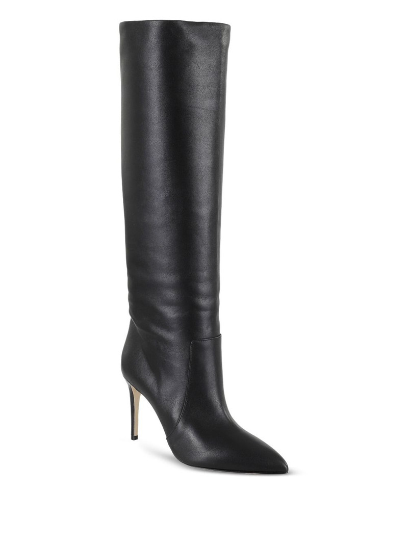 PARIS TEXAS leather pointed-toe knee-high boots outlook