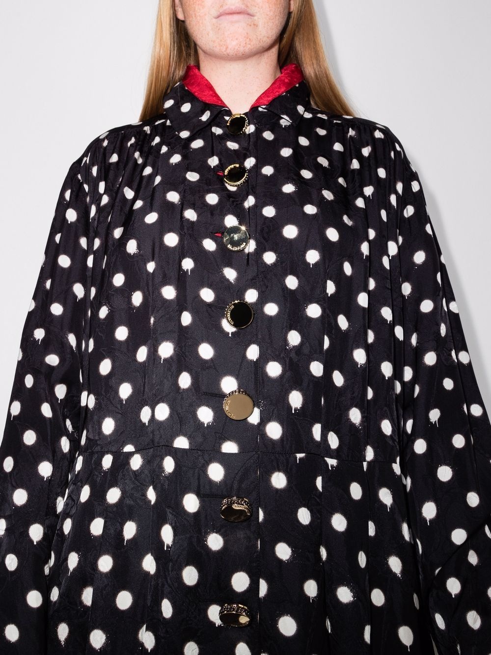 reversible belted polka dot dress - 2