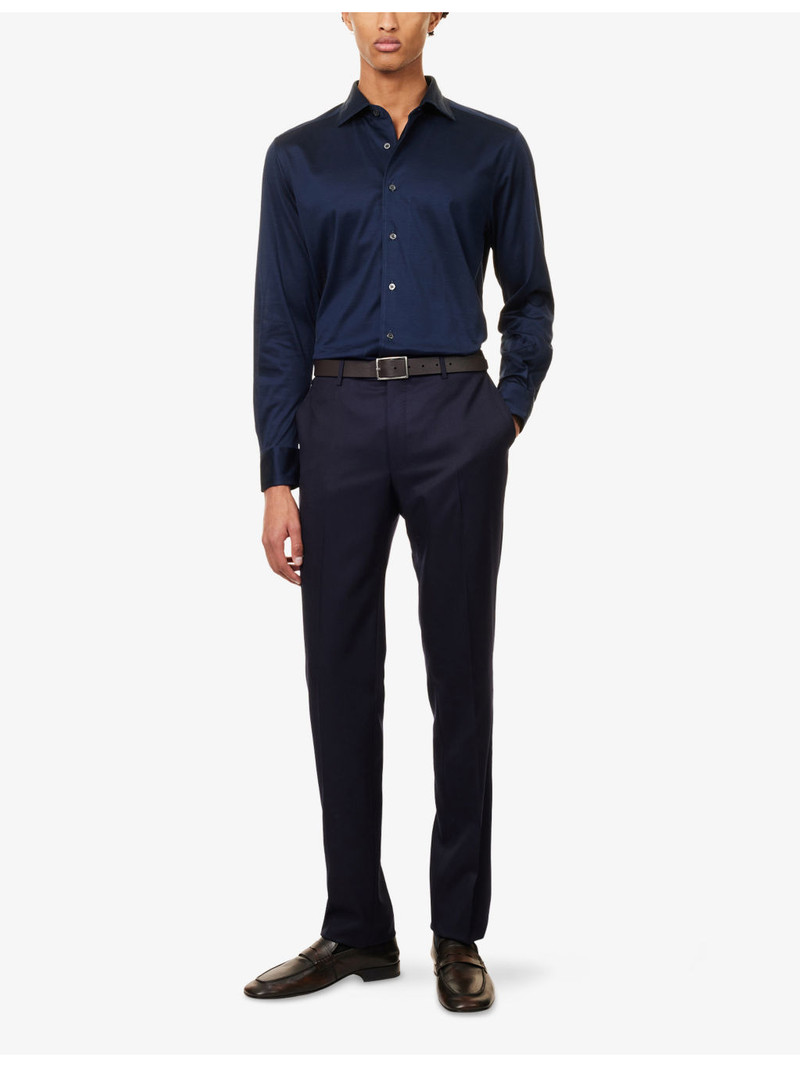 CORNELIANI Regular-Fit Long-Sleeve Cotton Shirt outlook