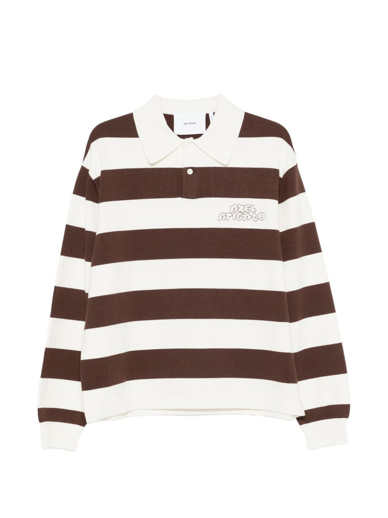 Rey striped logo polo shirt 1