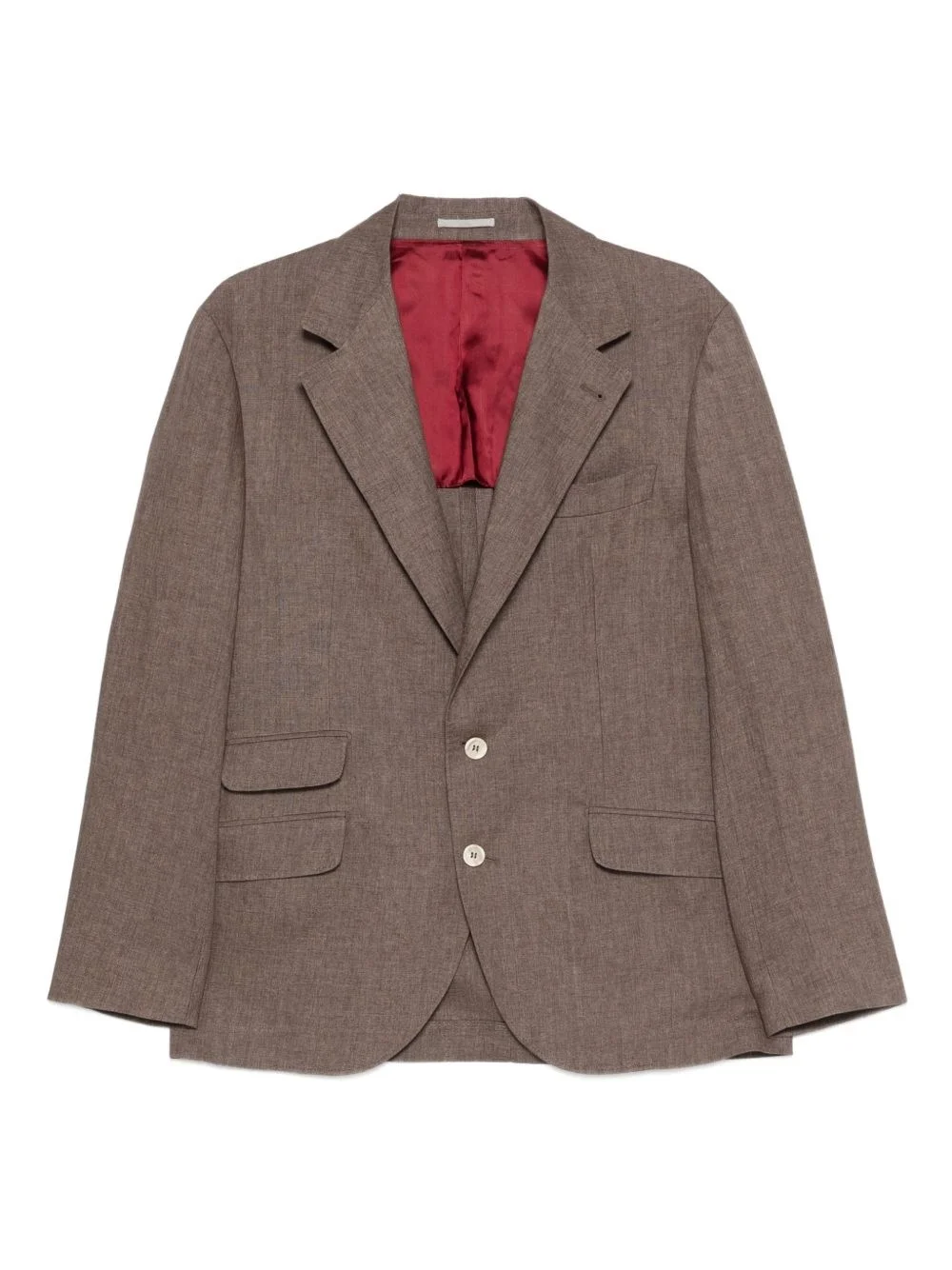 Linen single-breasted jacket - 1