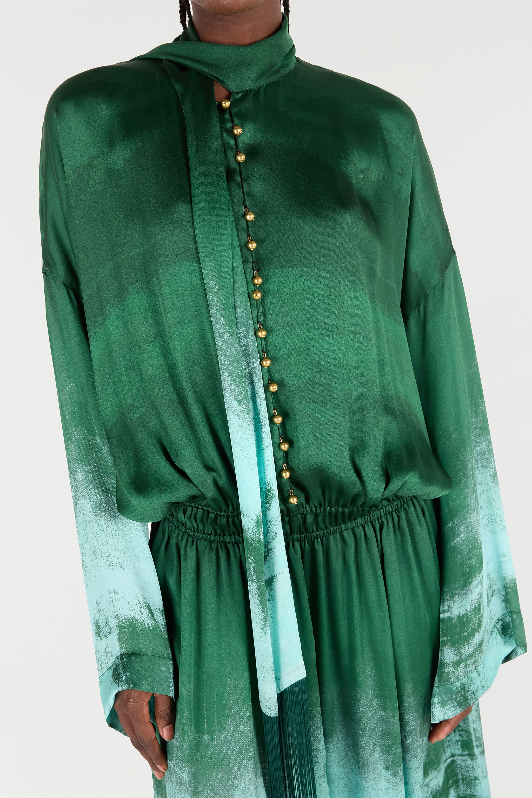 Shirt Dress in Pure Silk - 7