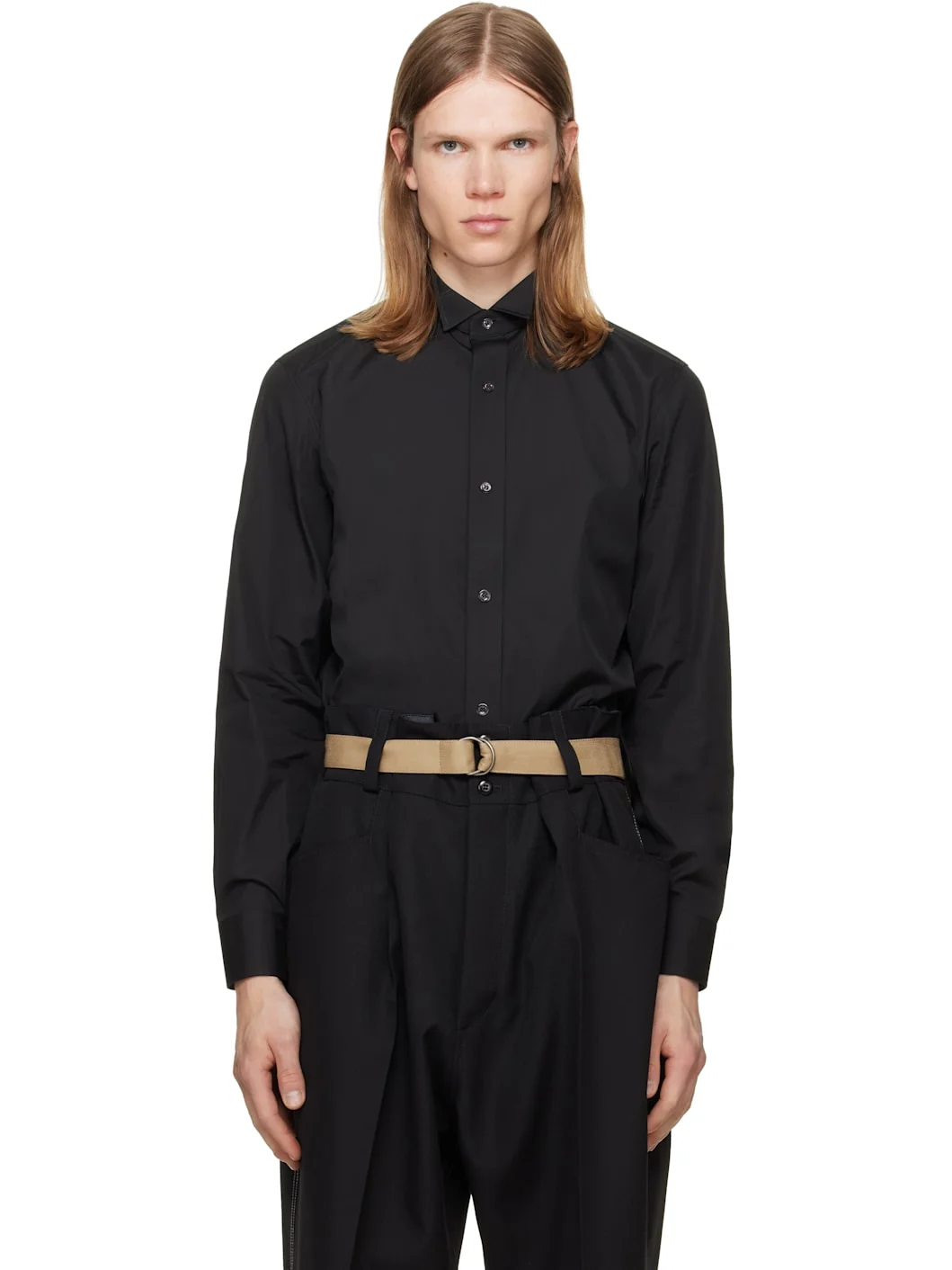 Black Cotton Shirt - 1