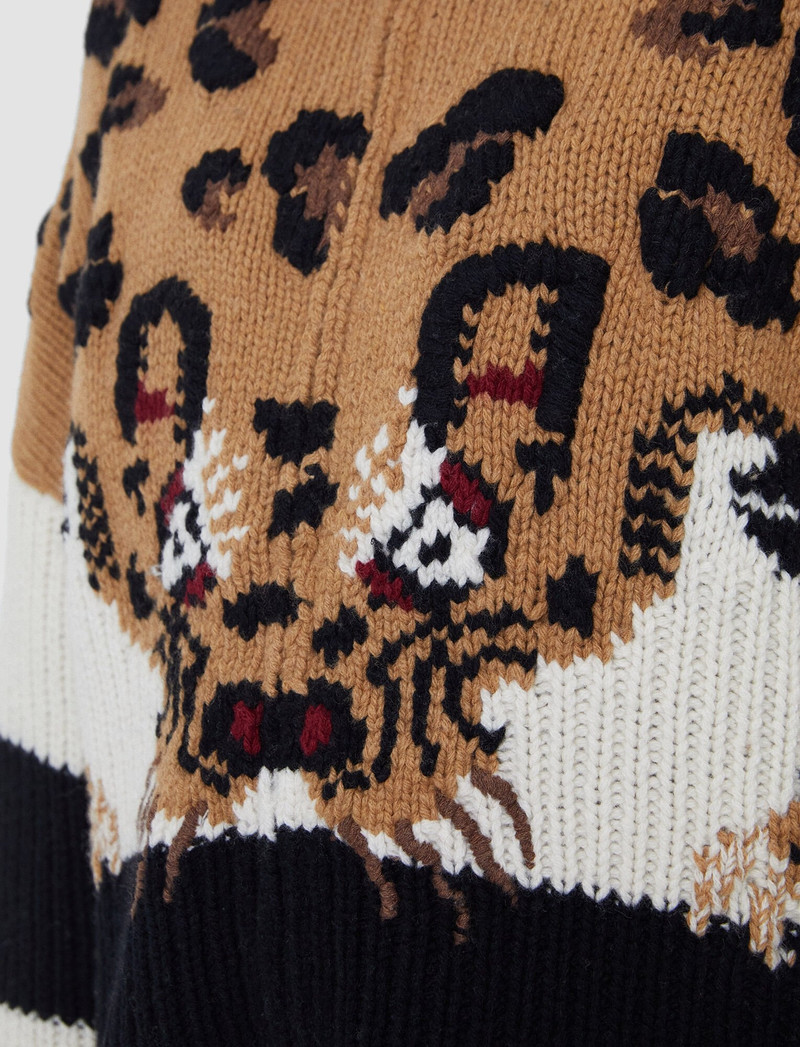 Leopard Knit Zip Through Jumper 6