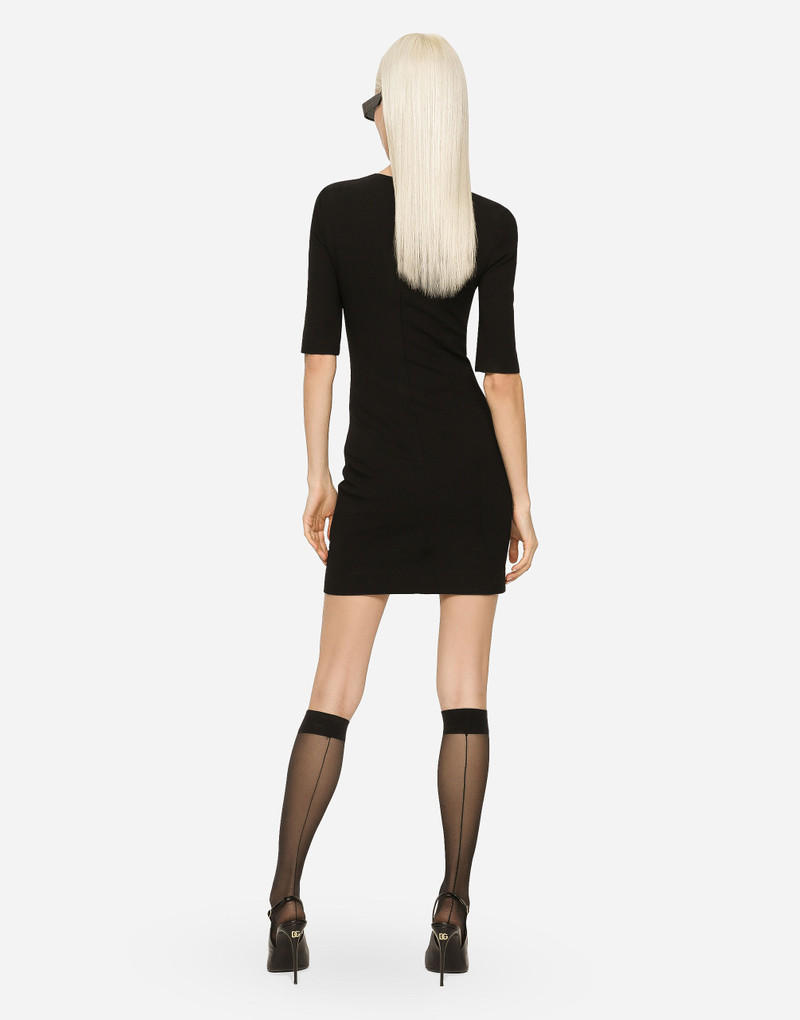 Short jersey dress with 3/4 sleeves 3
