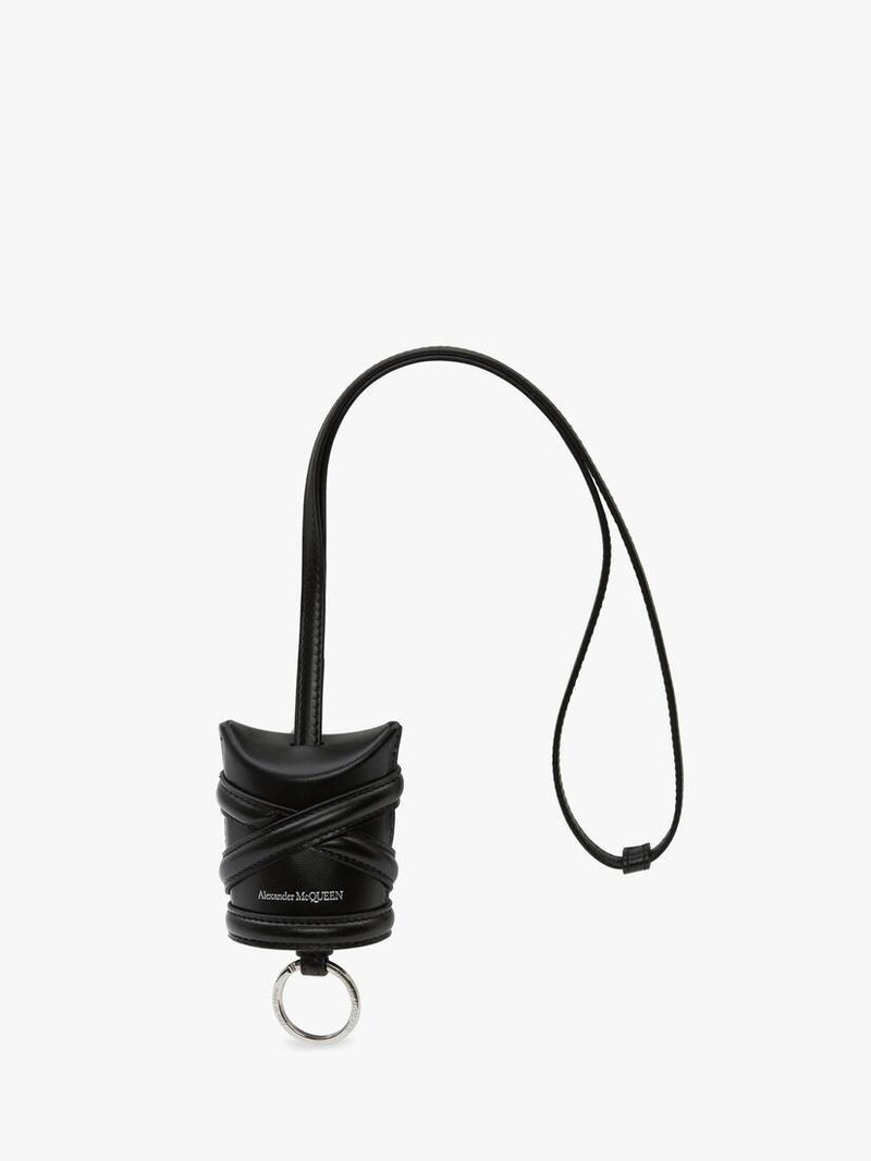 Alexander McQueen The Curve Key Holder in Black outlook