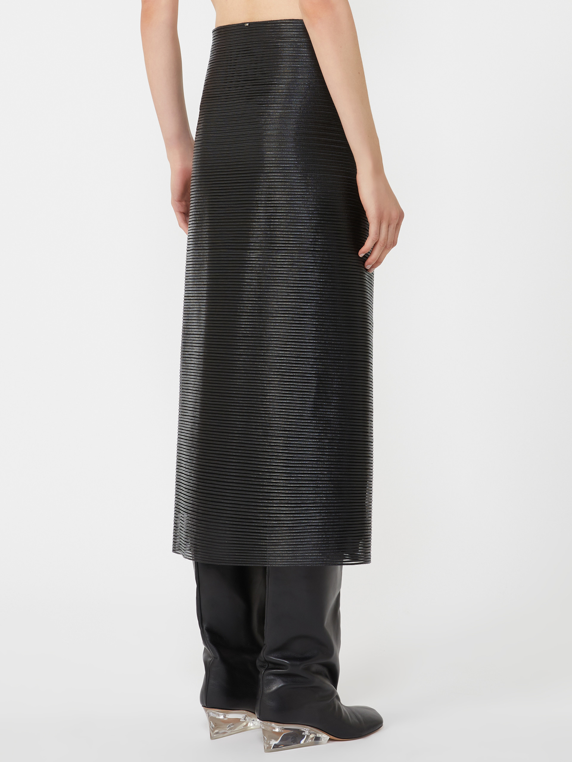 APE1234 Midi skirt with fringes - RUNWAY - 4
