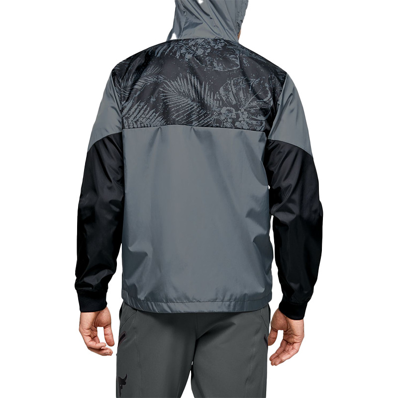 Under Armour Project Rock Legacy Windbreaker Jacket 'Grey Black Red' 1351527-001 - 4