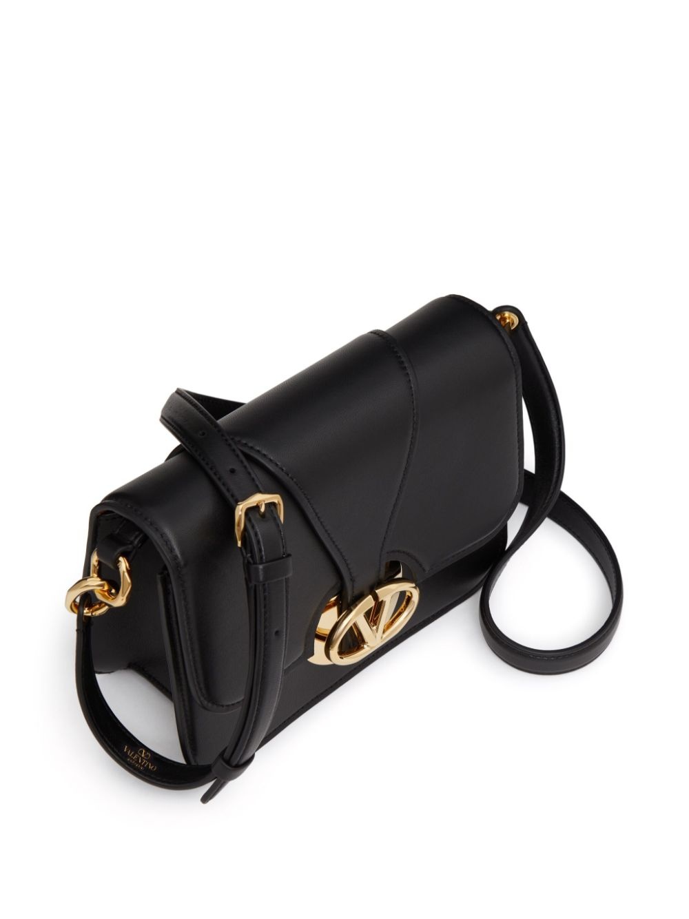 VLogo Signature leather crossbody bag - 5