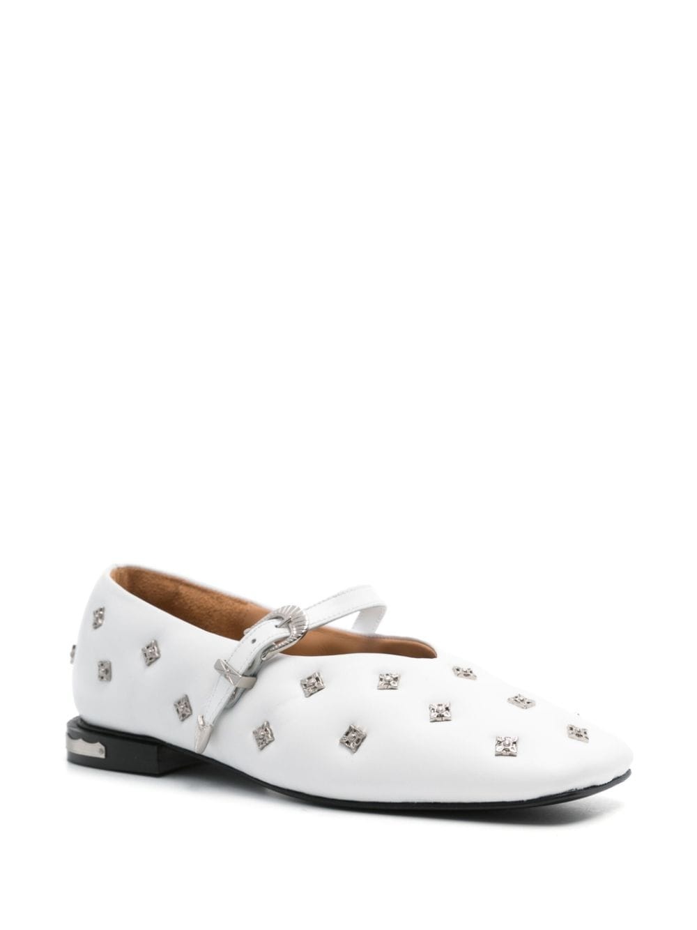 stud-detailed ballerina flats - 2
