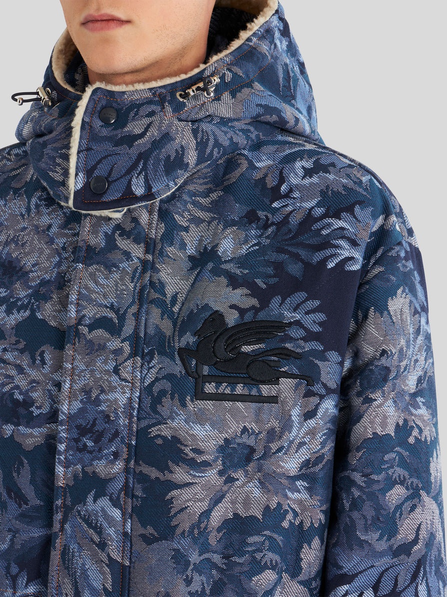 FLORAL JACQUARD PADDED JACKET - 2