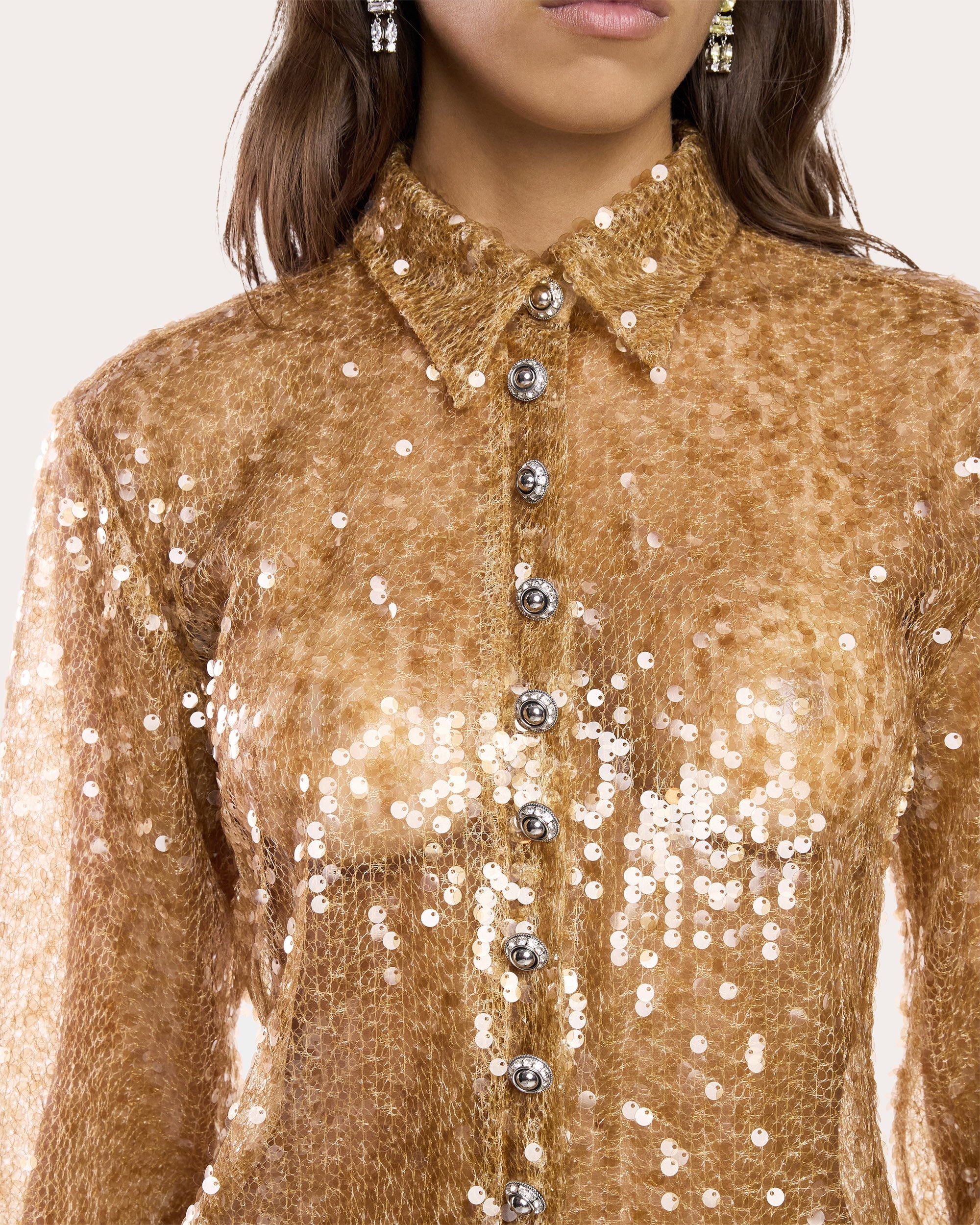 Embellished Sequin-Embroidered Shirt - 6