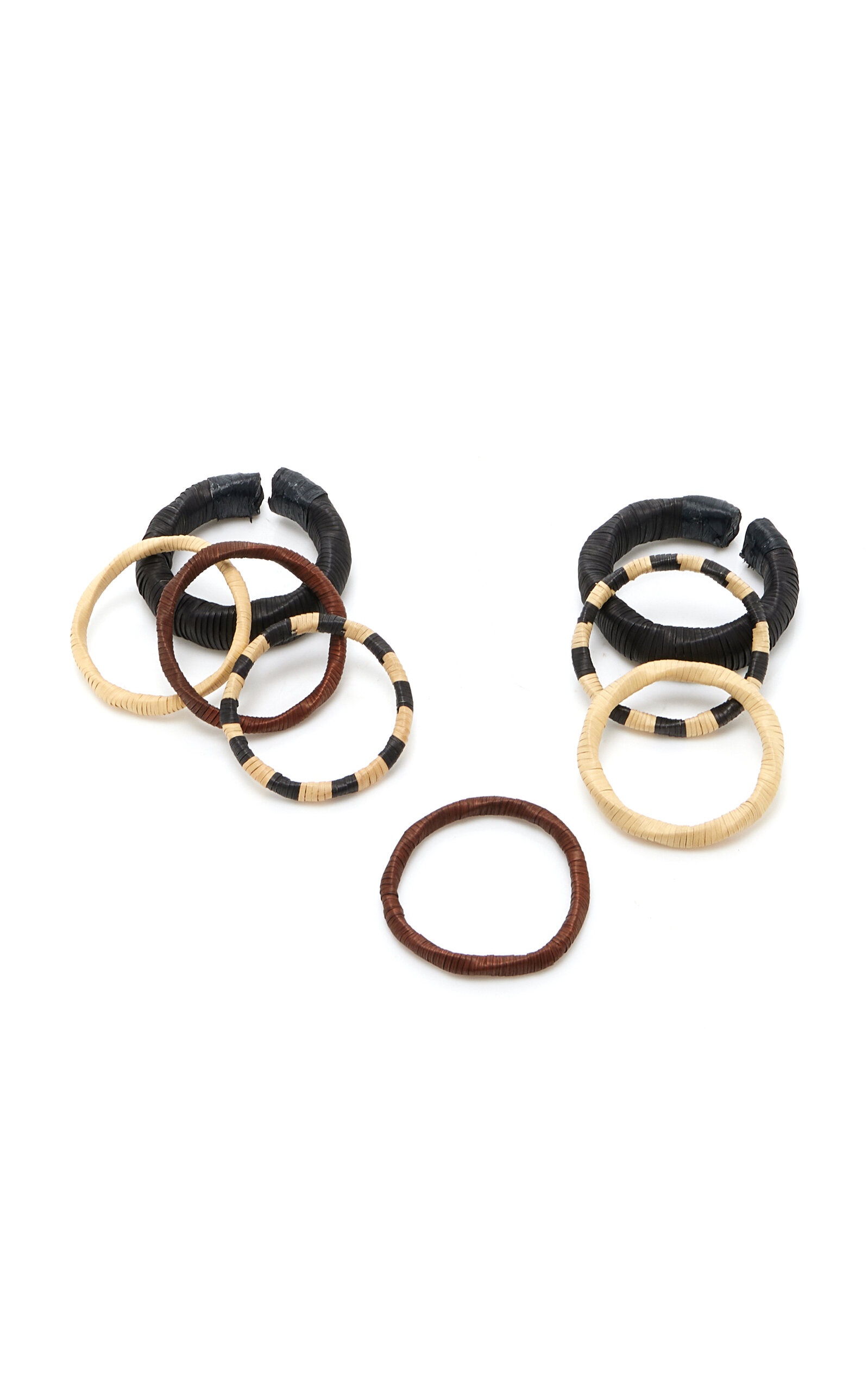 The Elongo Wooden Bracelet Set black - 3