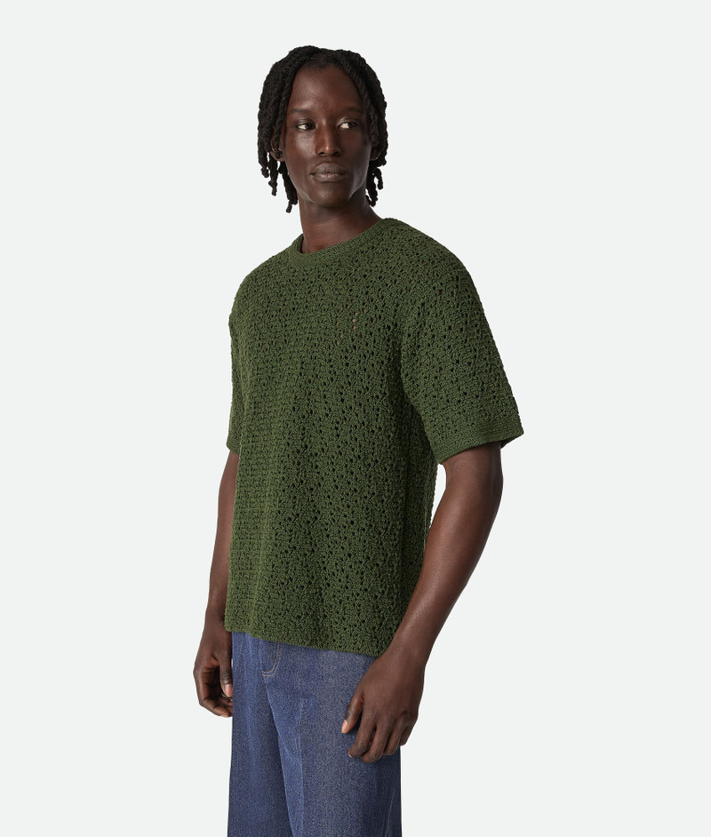 Bottega Veneta 코튼 크로 셰 뜨개질 Knit 티셔츠 outlook
