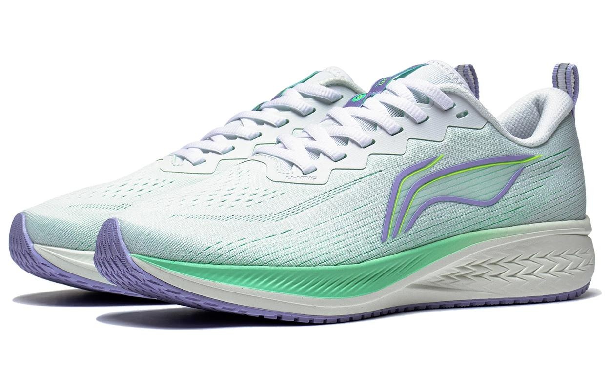 (WMNS) Li-Ning RED HARE VI Racing Running Shoes 'White Green' ARMT016-13 - 3