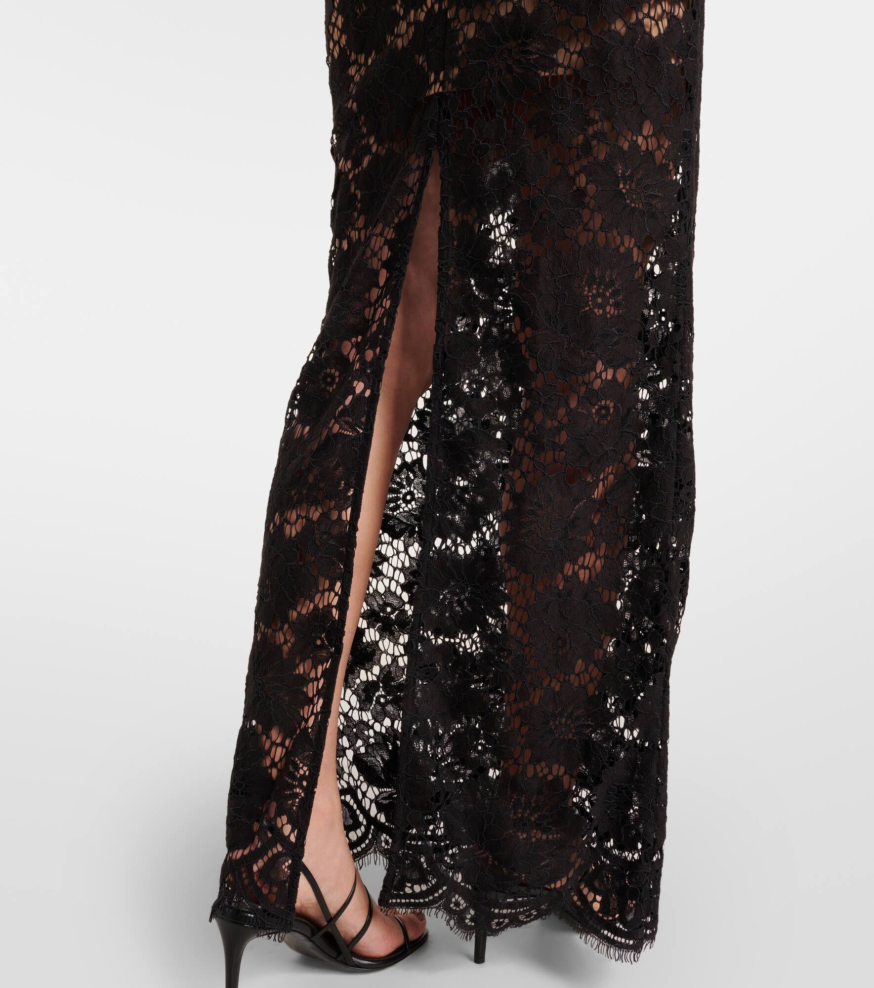 Floral lace maxi dress - 5