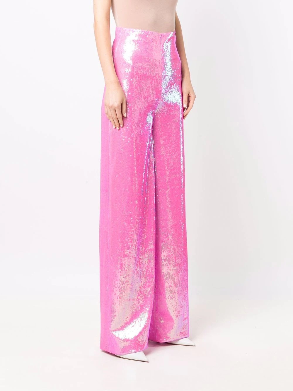 wide-leg embellished trousers - 3