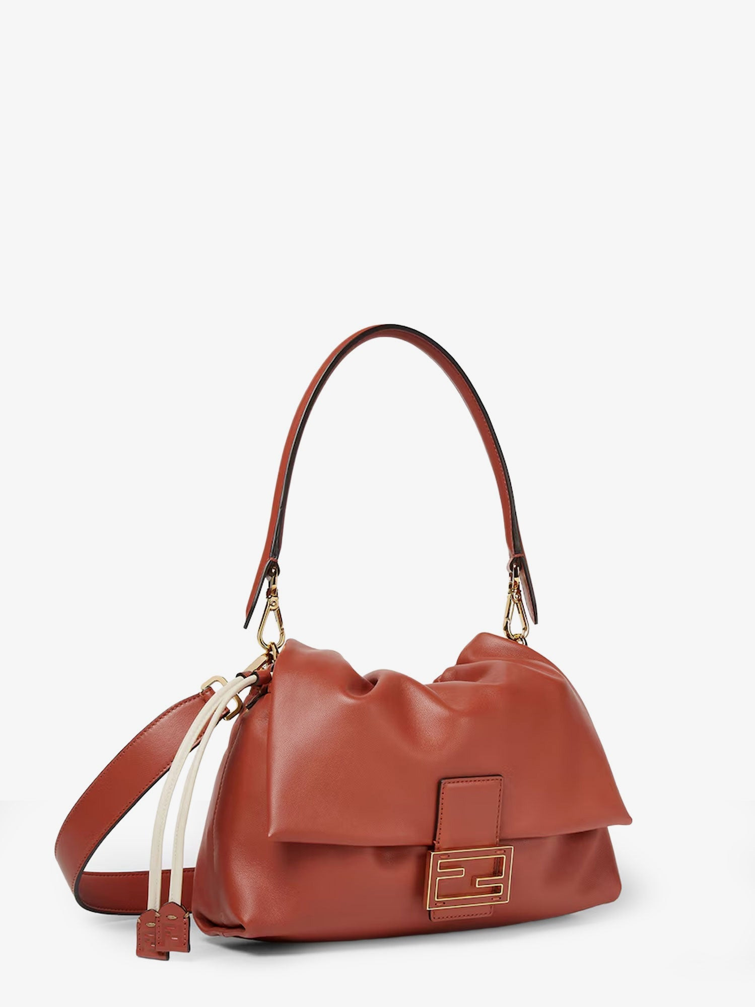 Fendi Mamma Baguette Leather Shoulder Bag - 3