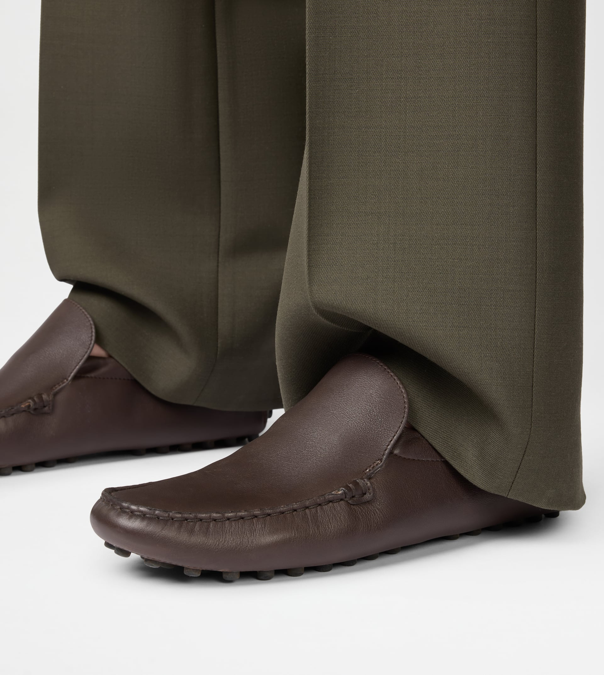 GLOVE GOMMINO DRIVING SHOES IN LEATHER - BROWN - 7