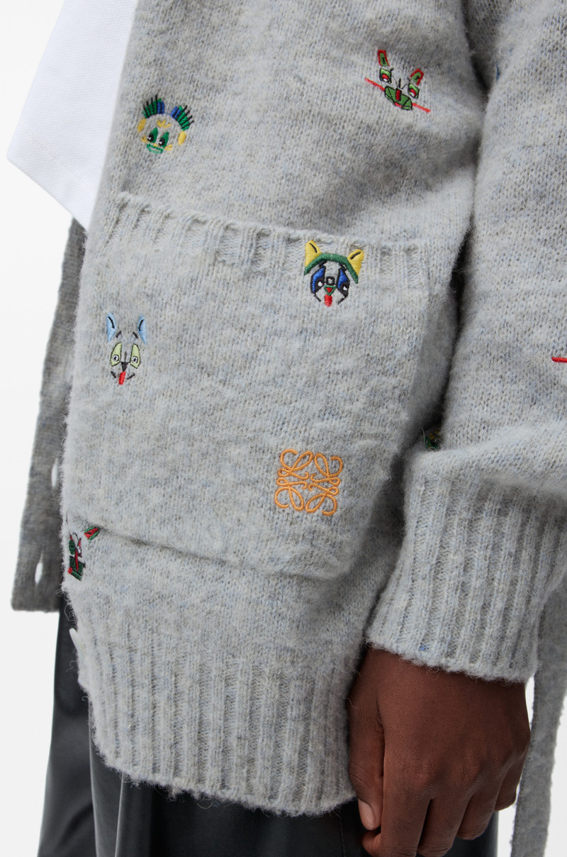 Belted cardigan in wool 5