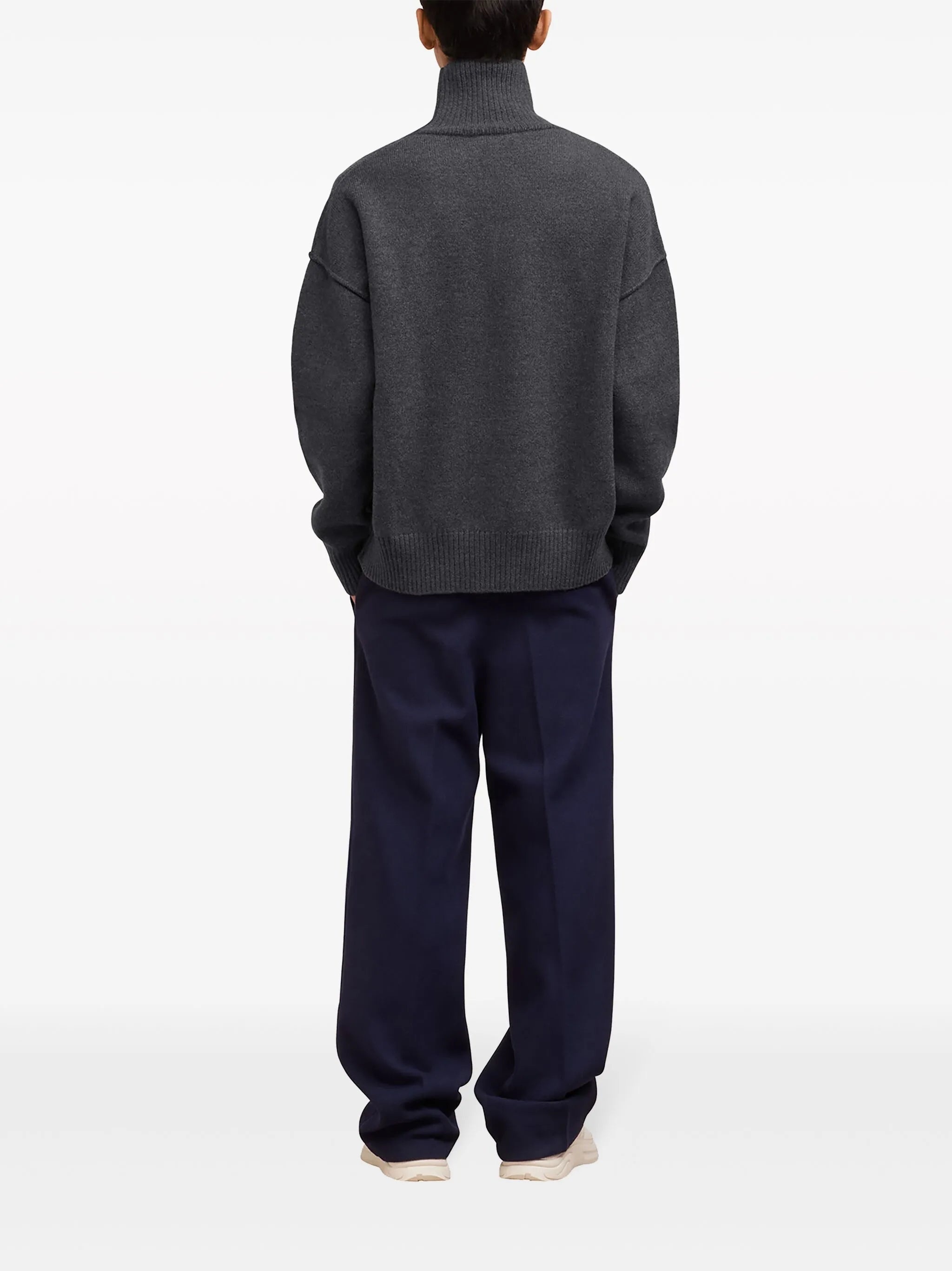 Intarsia-logo Wool Jumper - 4