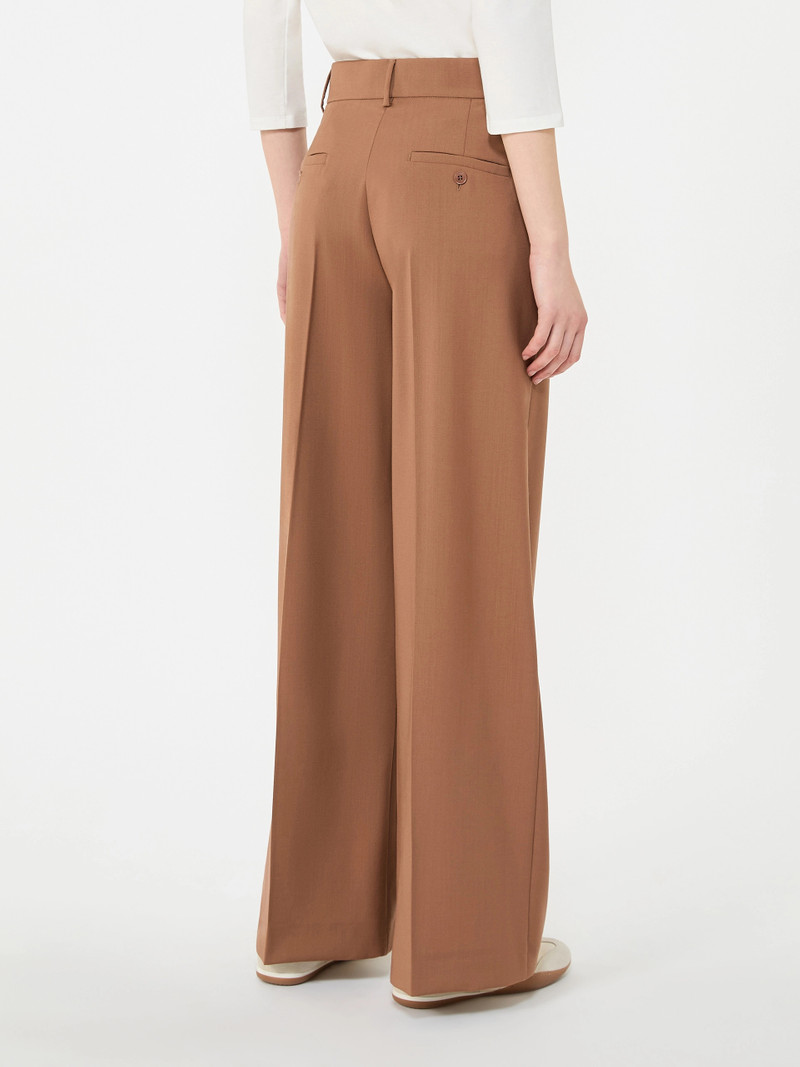 VISIVO Woollen cloth palazzo trousers - TOBACCO 4