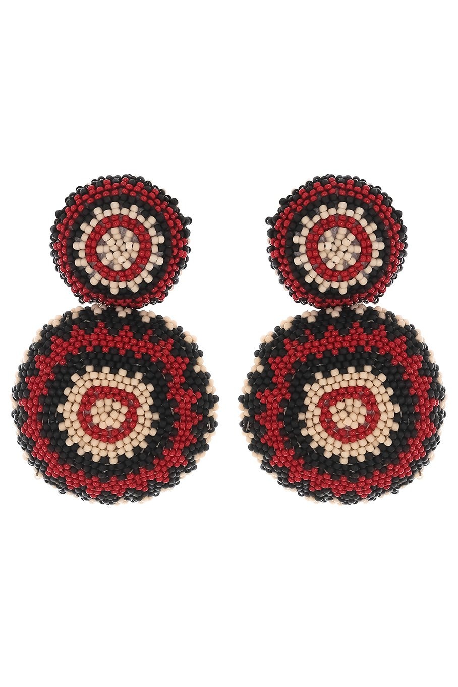 Iraca Palm Beaded Earrings - 1