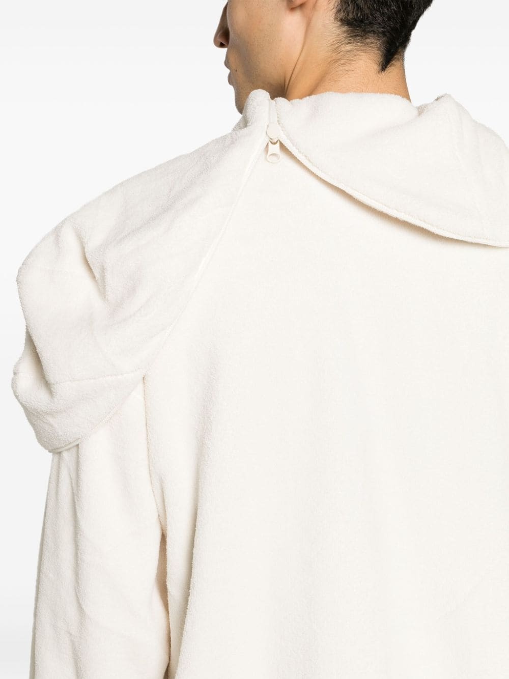 Center asymmetric fleece hoodie - 6