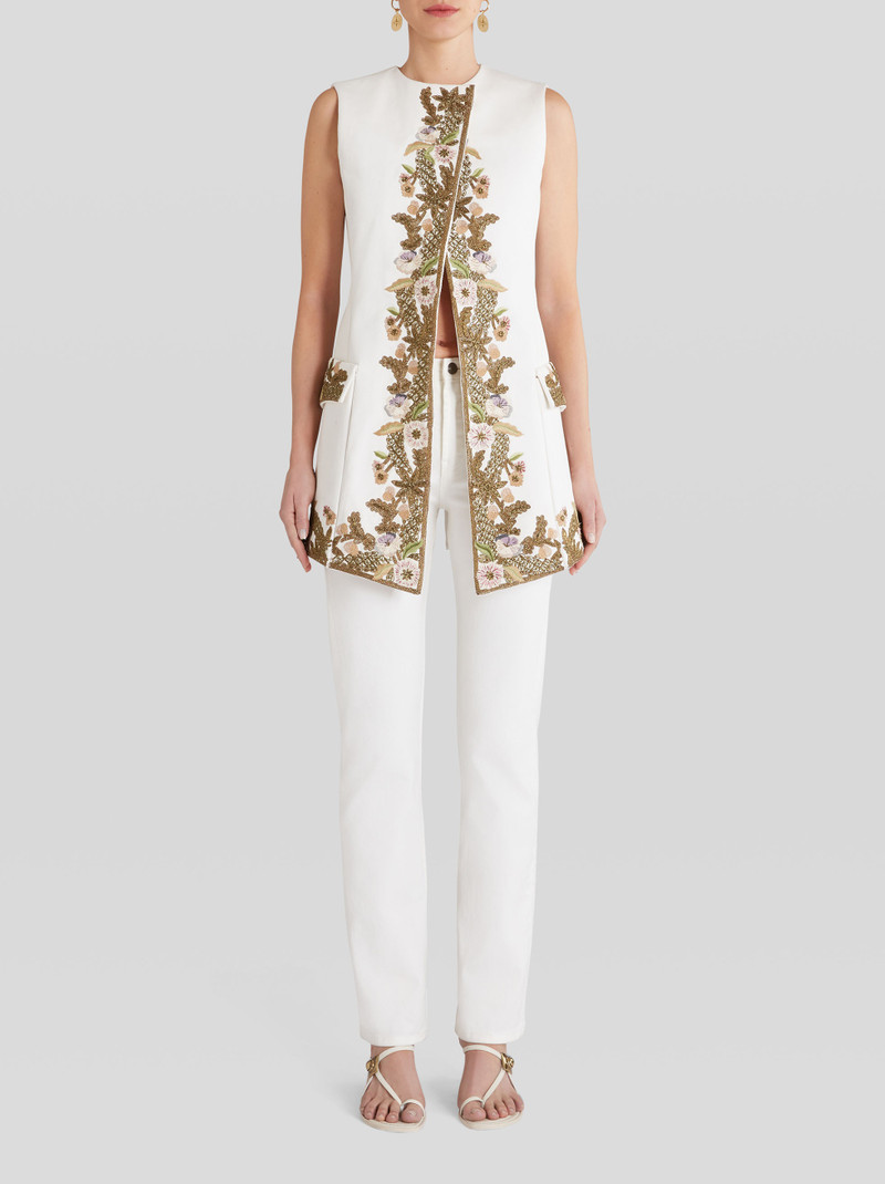 Etro COTTON WAISTCOAT WITH EMBROIDERY outlook