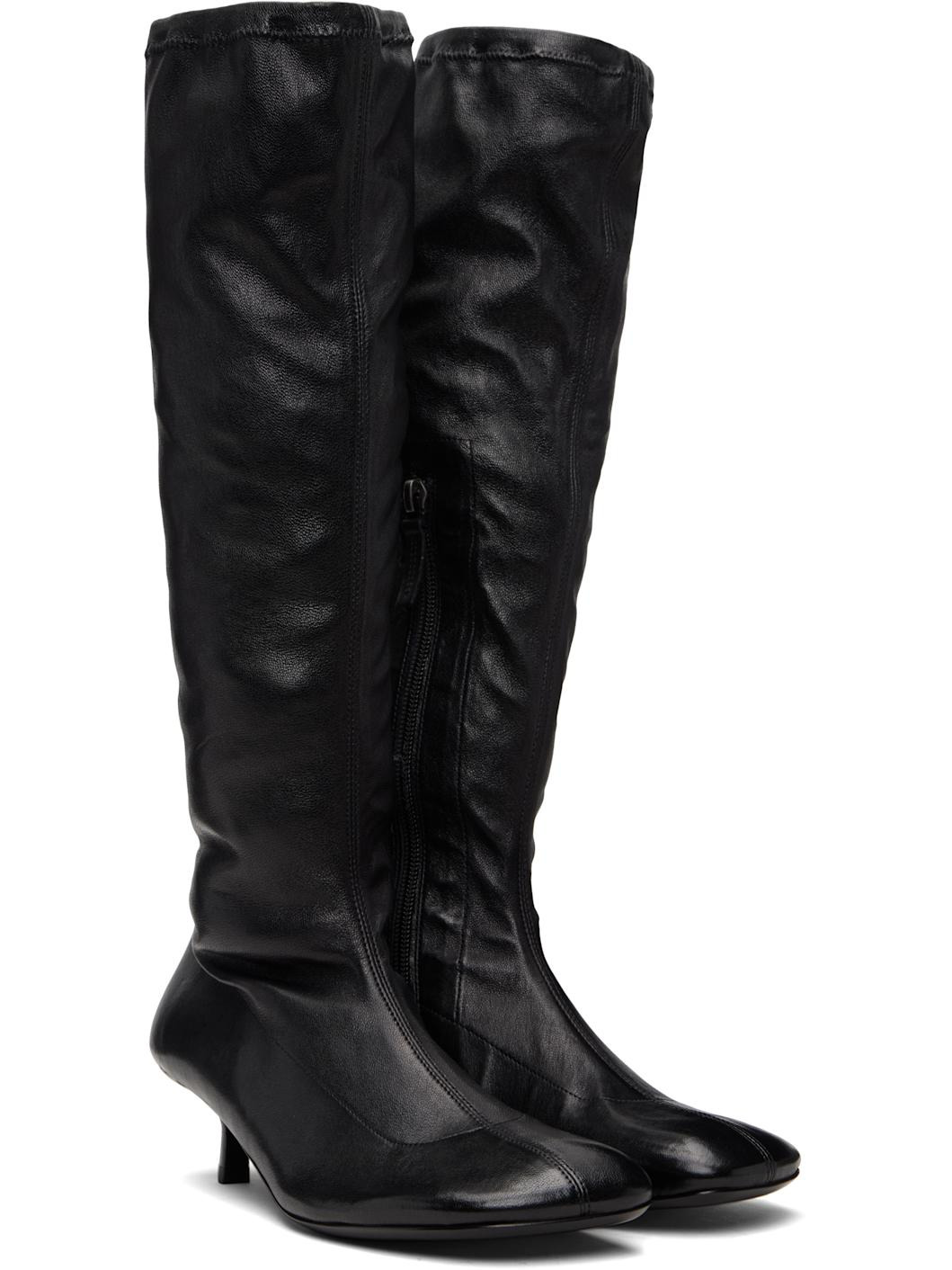 Black Cotama Tall Boots - 4