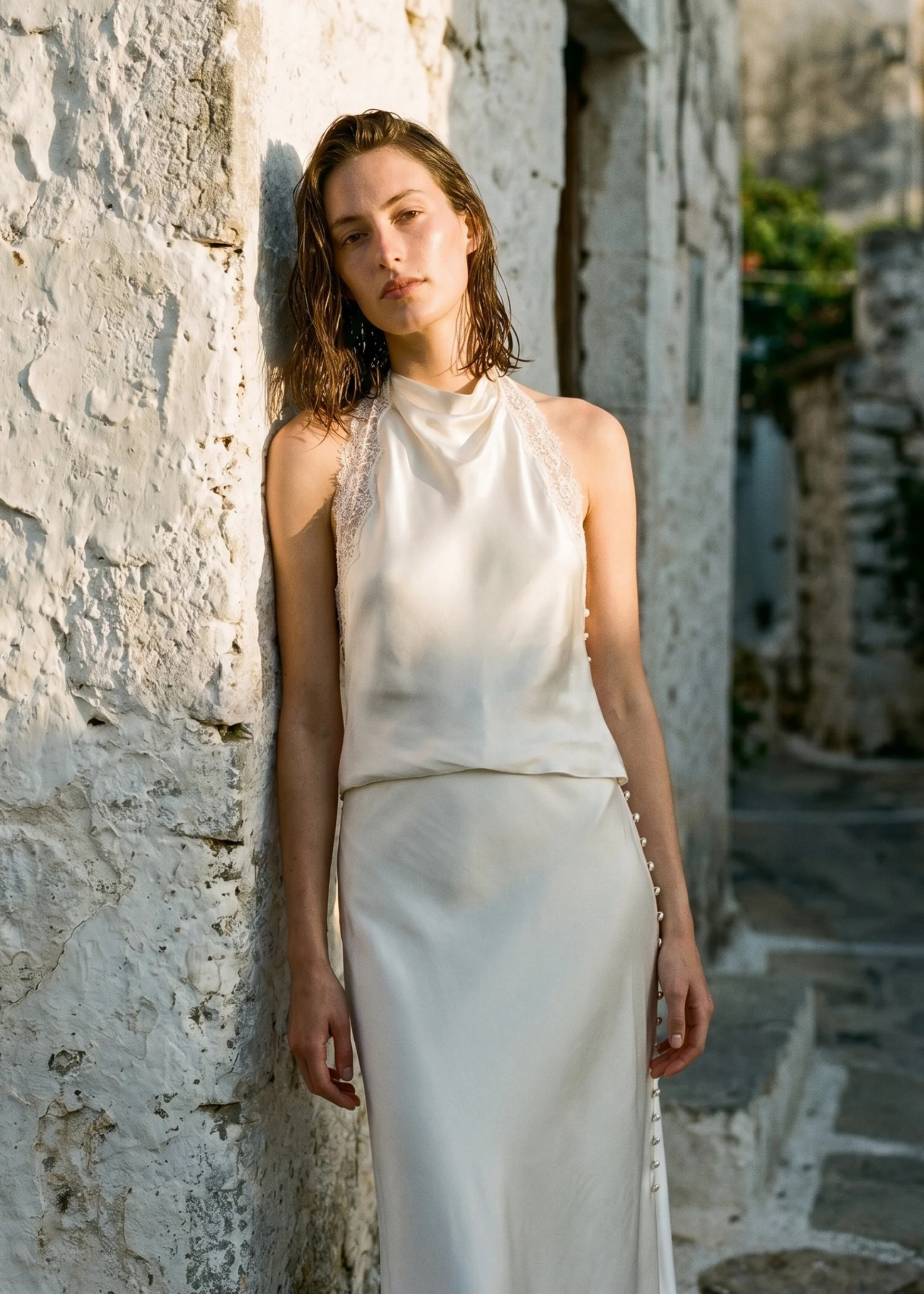 LUCILLE SILK TOP MACADAMIA - 1