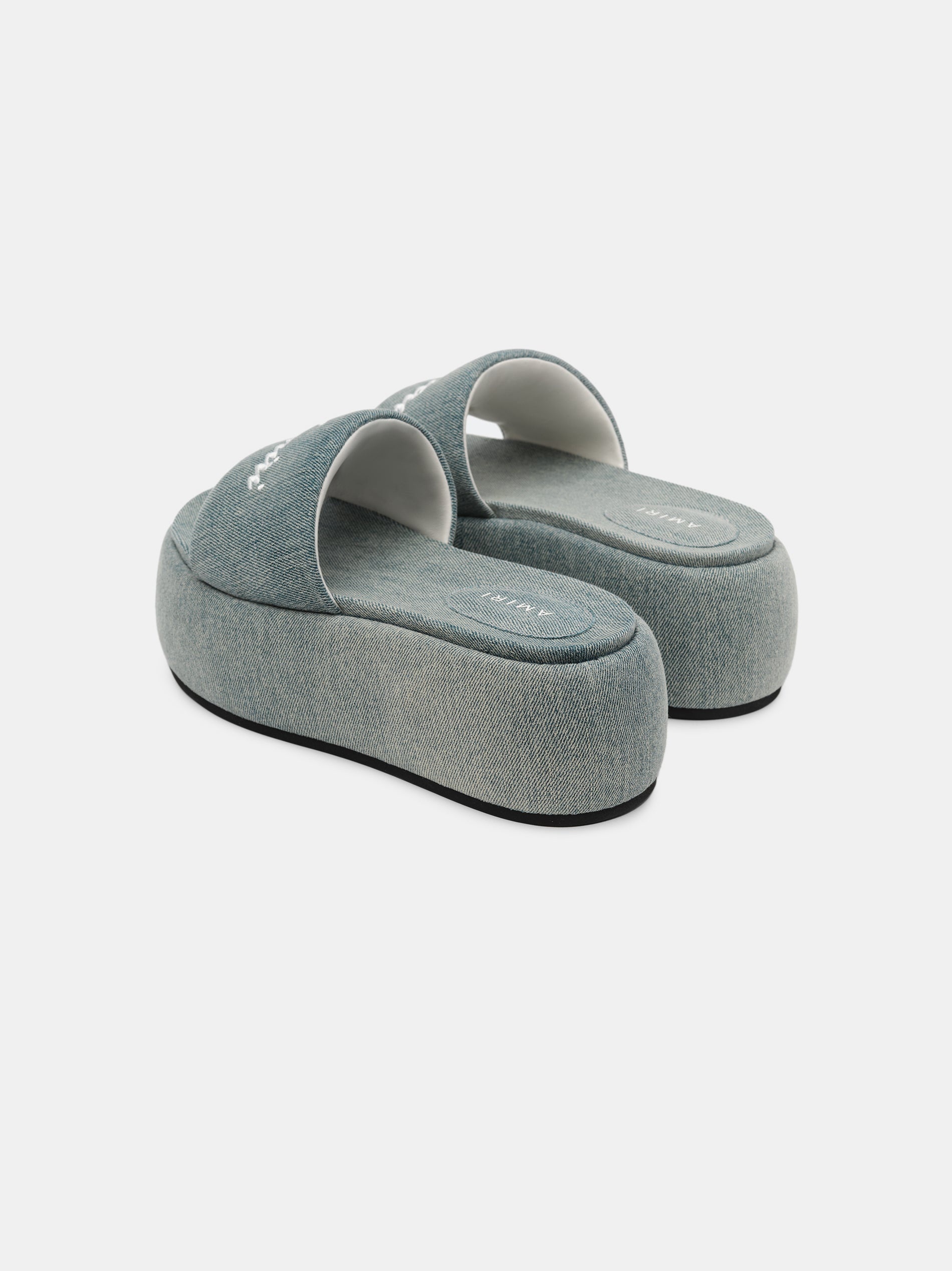 WOMEN'S AMIRI PLATFORM DENIM SANDAL - 4
