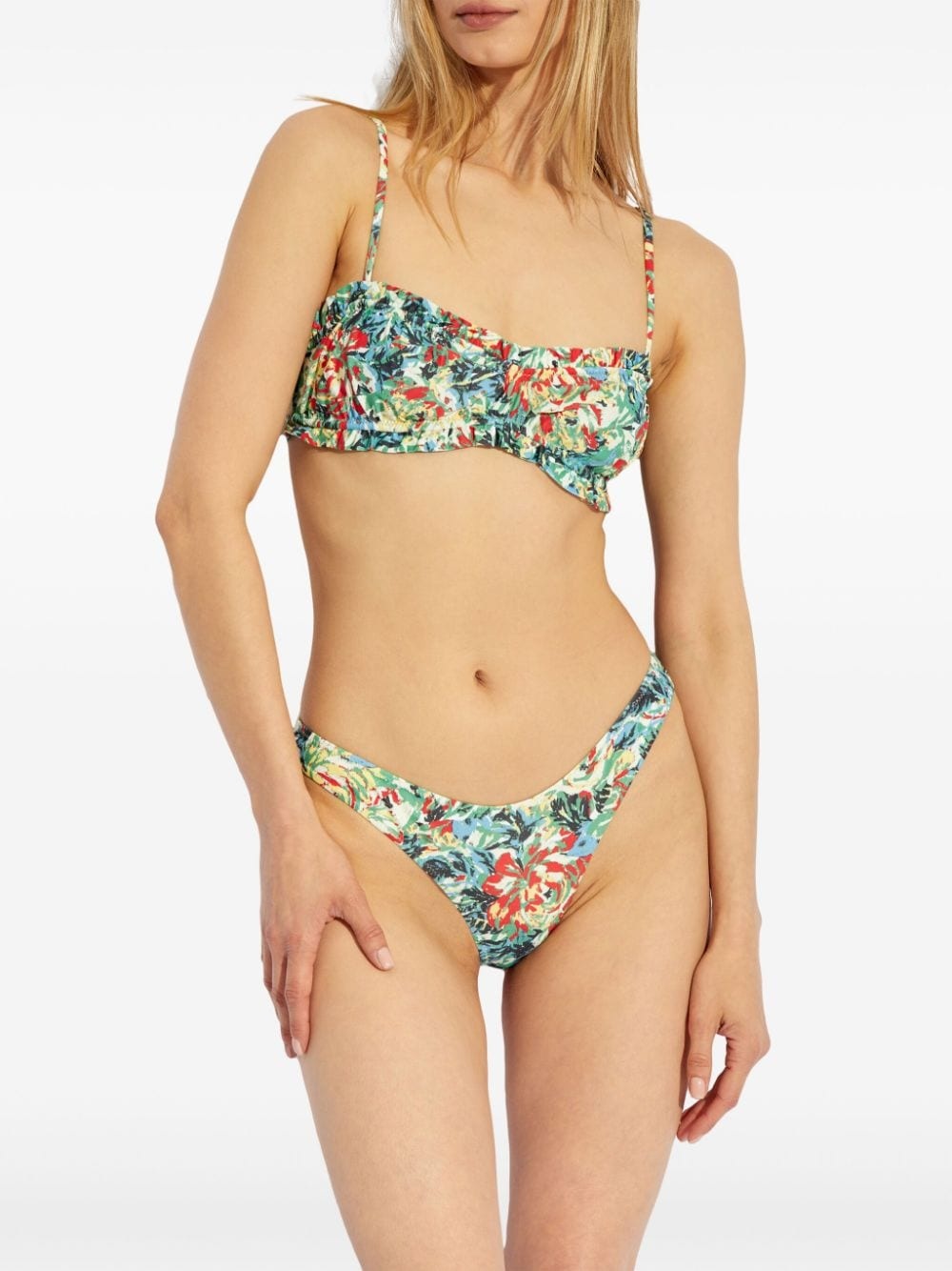 ruffle-trim bandeau top - 3