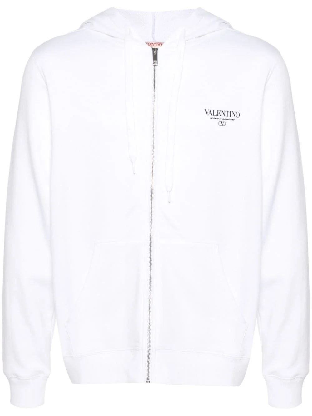 logo-print zip-up hoodie - 1