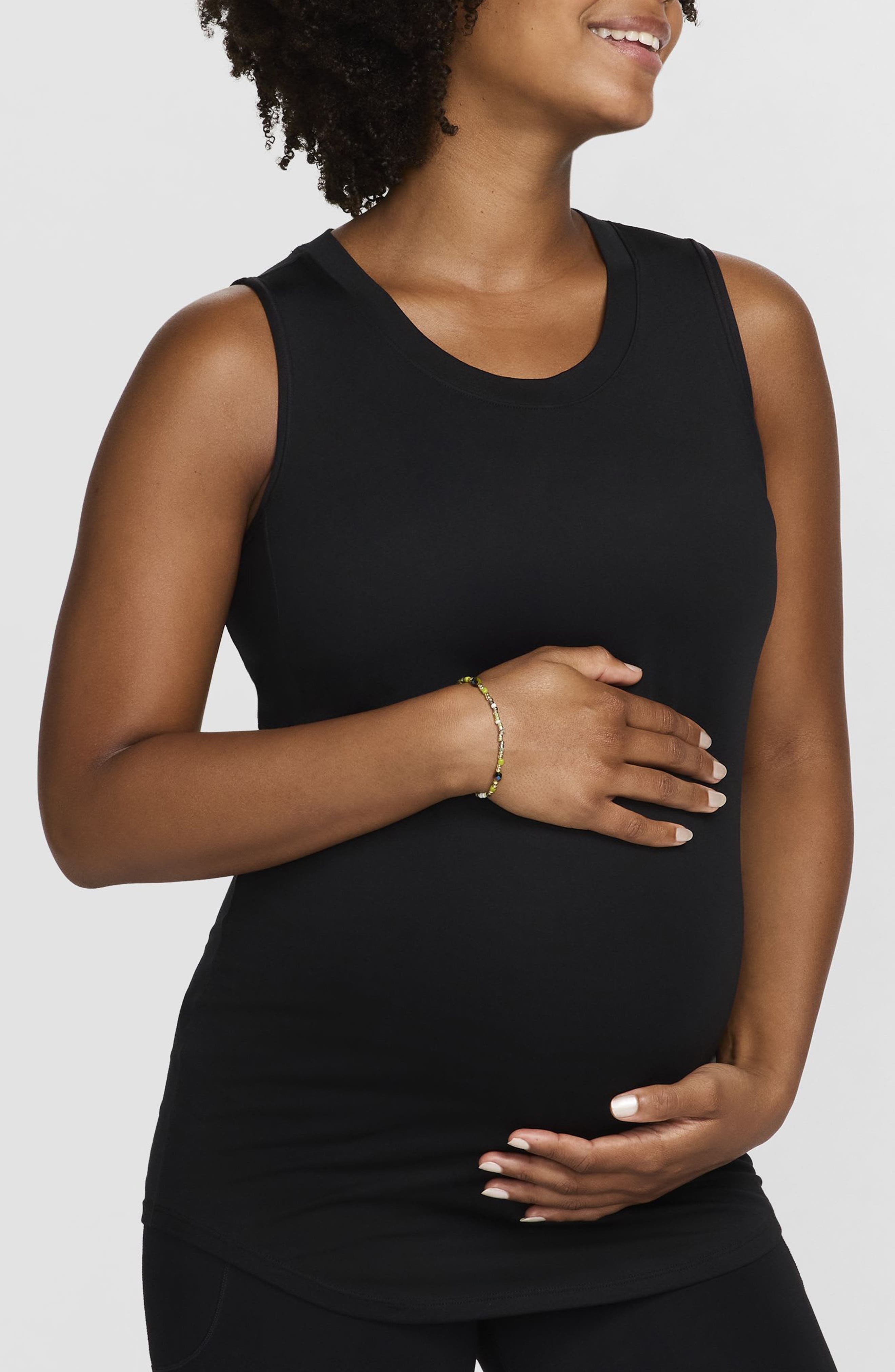 Nike One Magic Dri-FIT Maternity Slim Fit Tank in Black at Nordstrom - 1