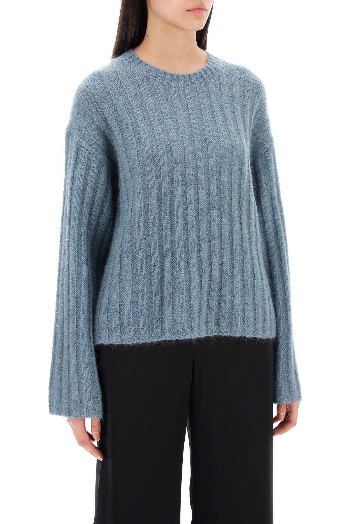 RIBBED KNIT PULLOVER SWEATER - 3