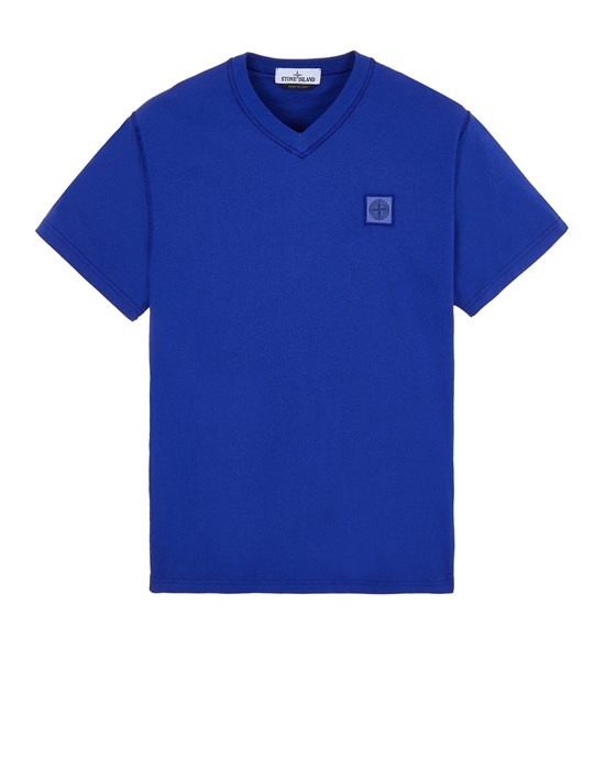 23857 COTTON JERSEY_GARMENT DYED 'FISSATO' TREATMENT ULTRAMARINE BLUE - 1