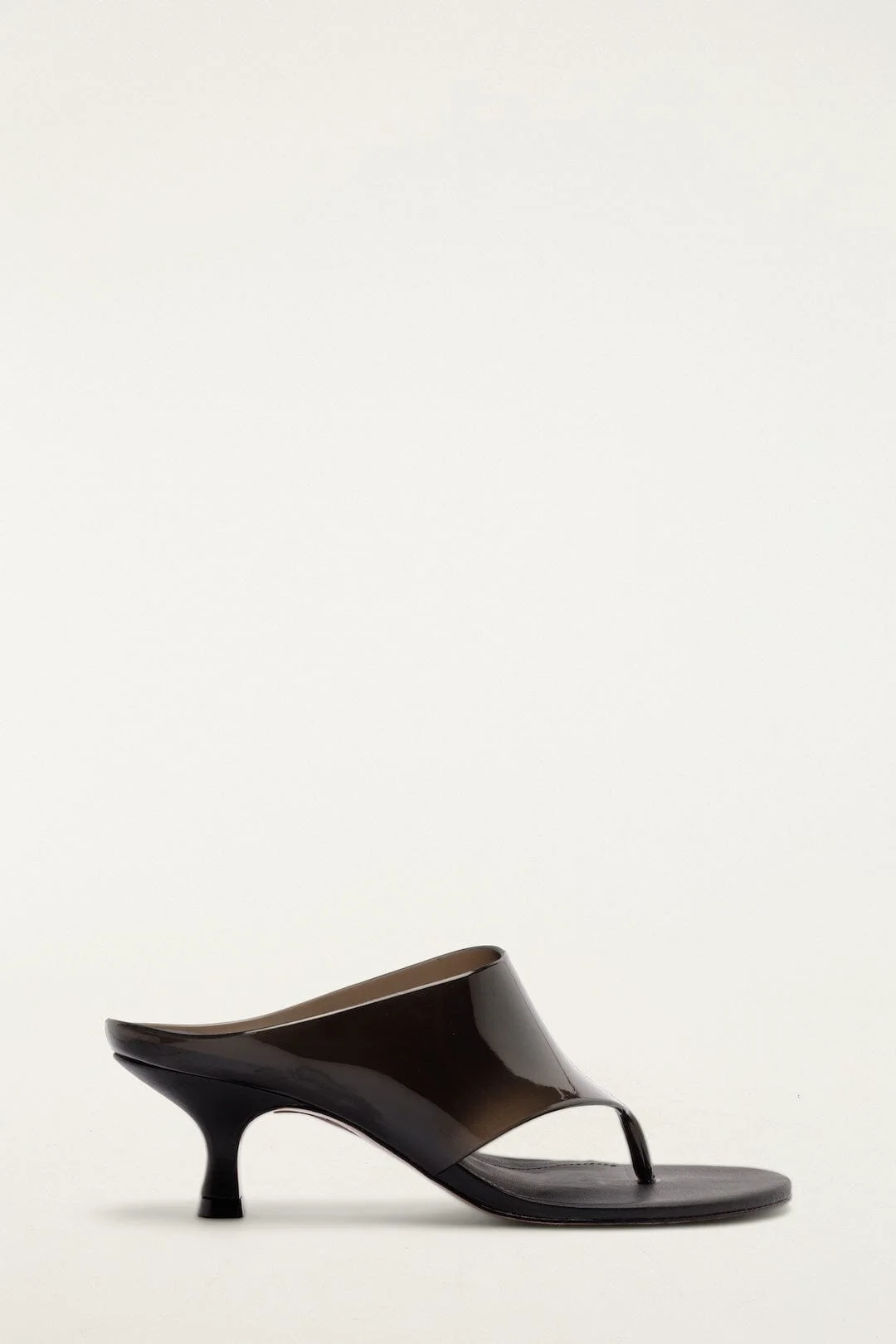 Black Thong Jelly Kitten Heel - 1
