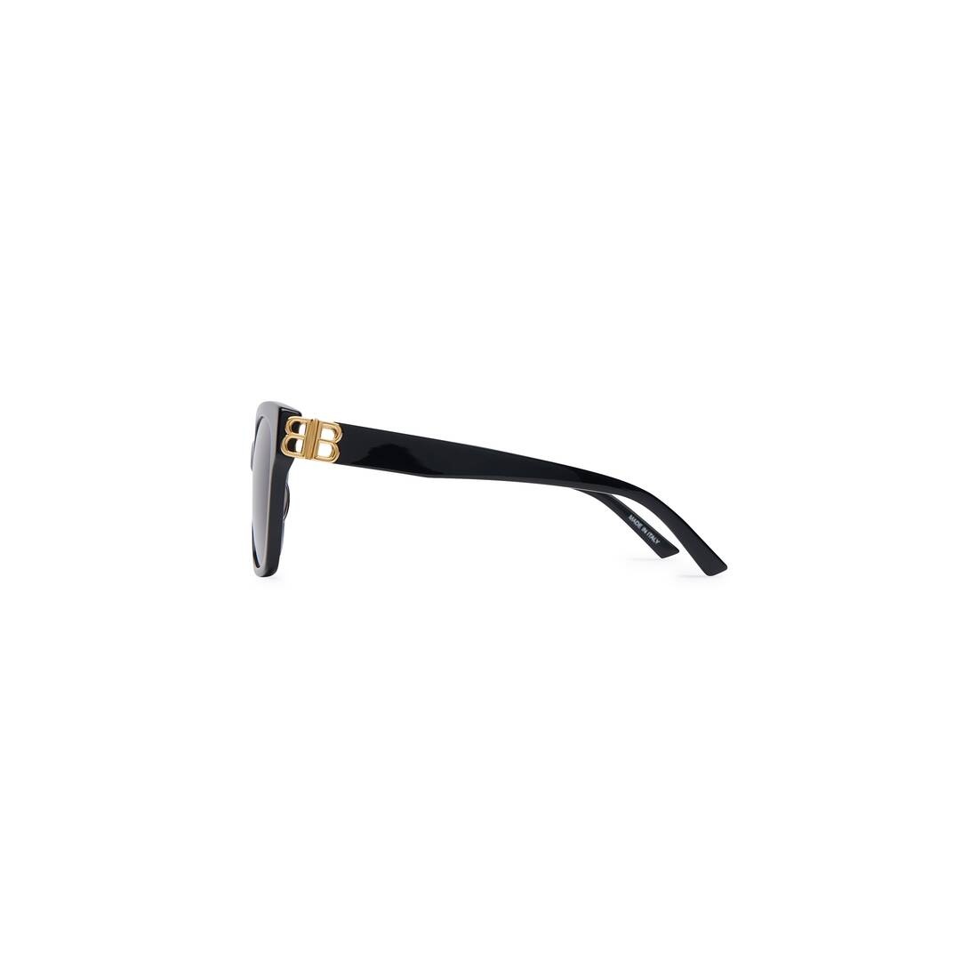 Women's Dynasty Square Sunglasses in Black - 3